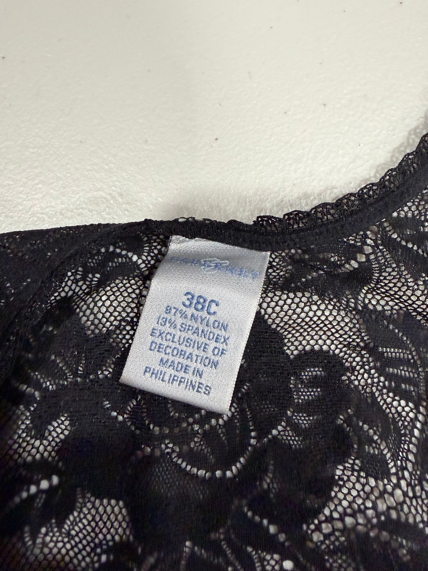 (M) vtg grunge lace bustier top