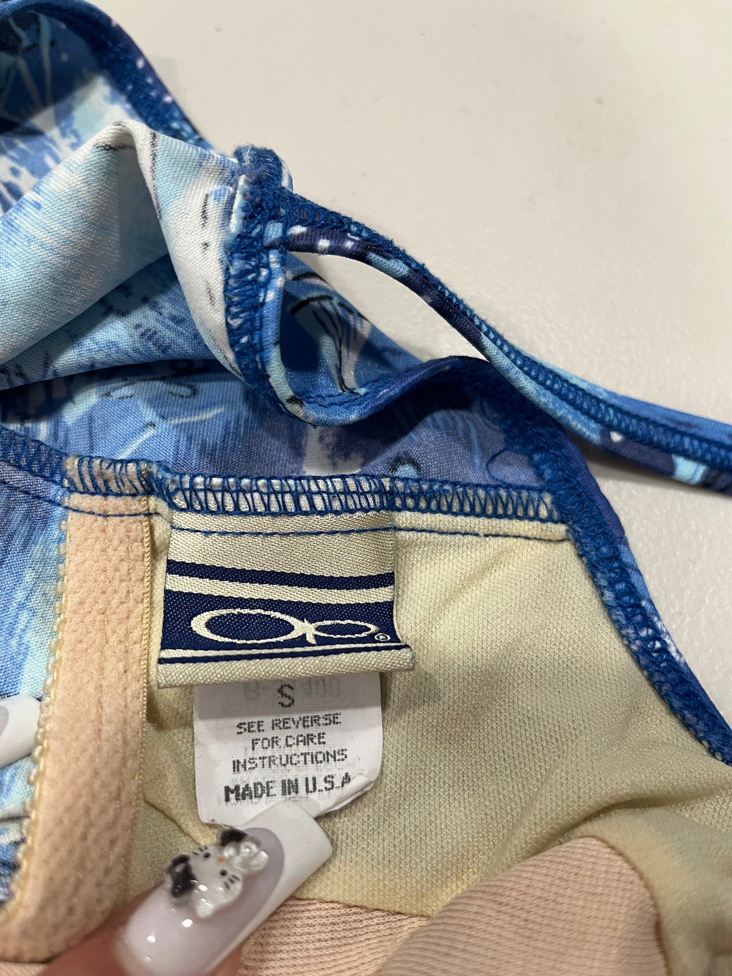 (S) 2000s Palm Tree Tankini