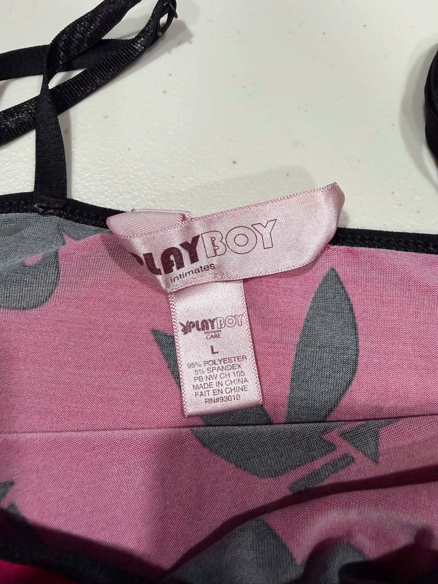 (M/L) 2000s pink playboy intimates slip dress