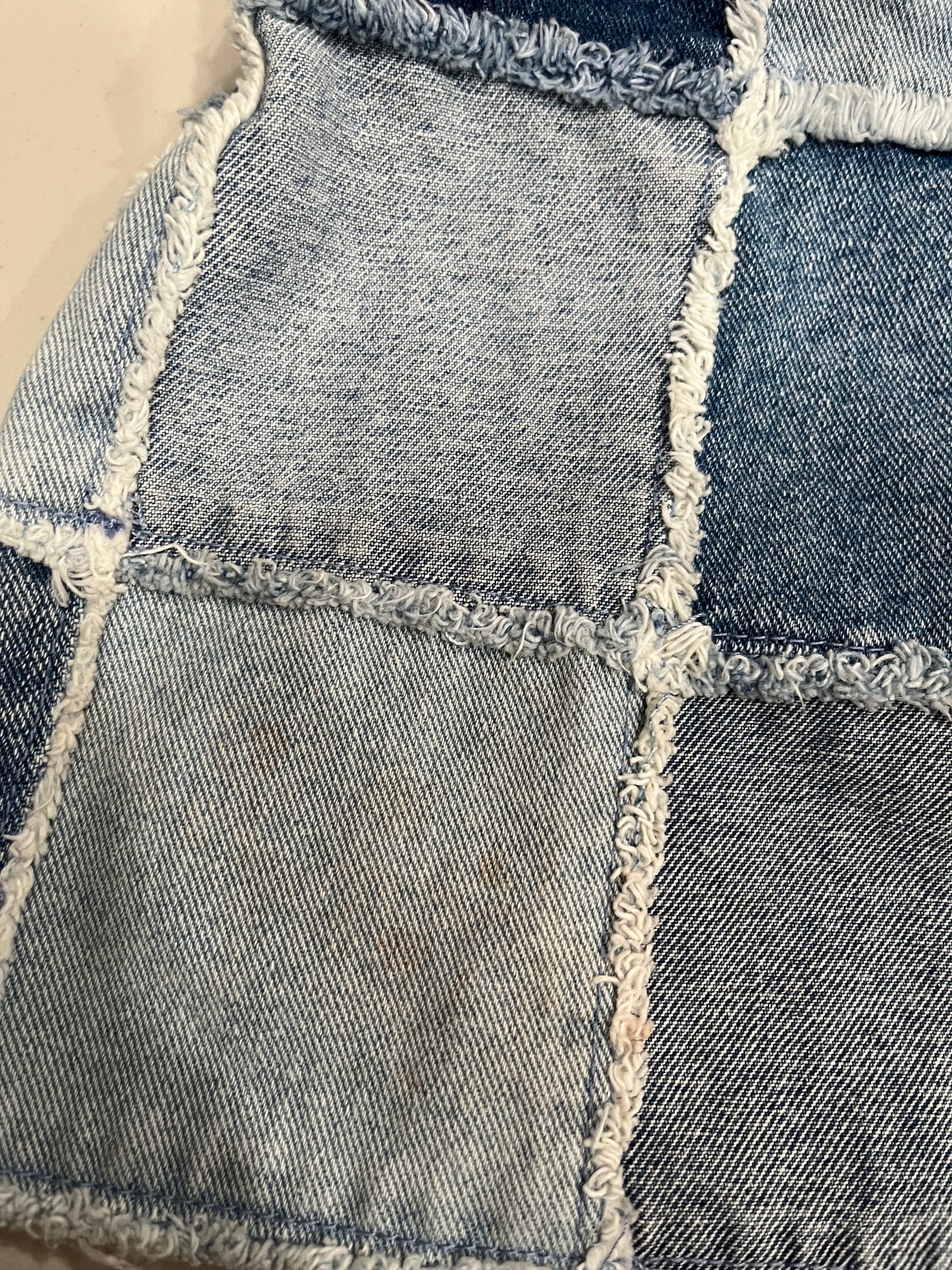 (24/25”) Y2K Zana-Di Denim Mini Patchwork Skirt