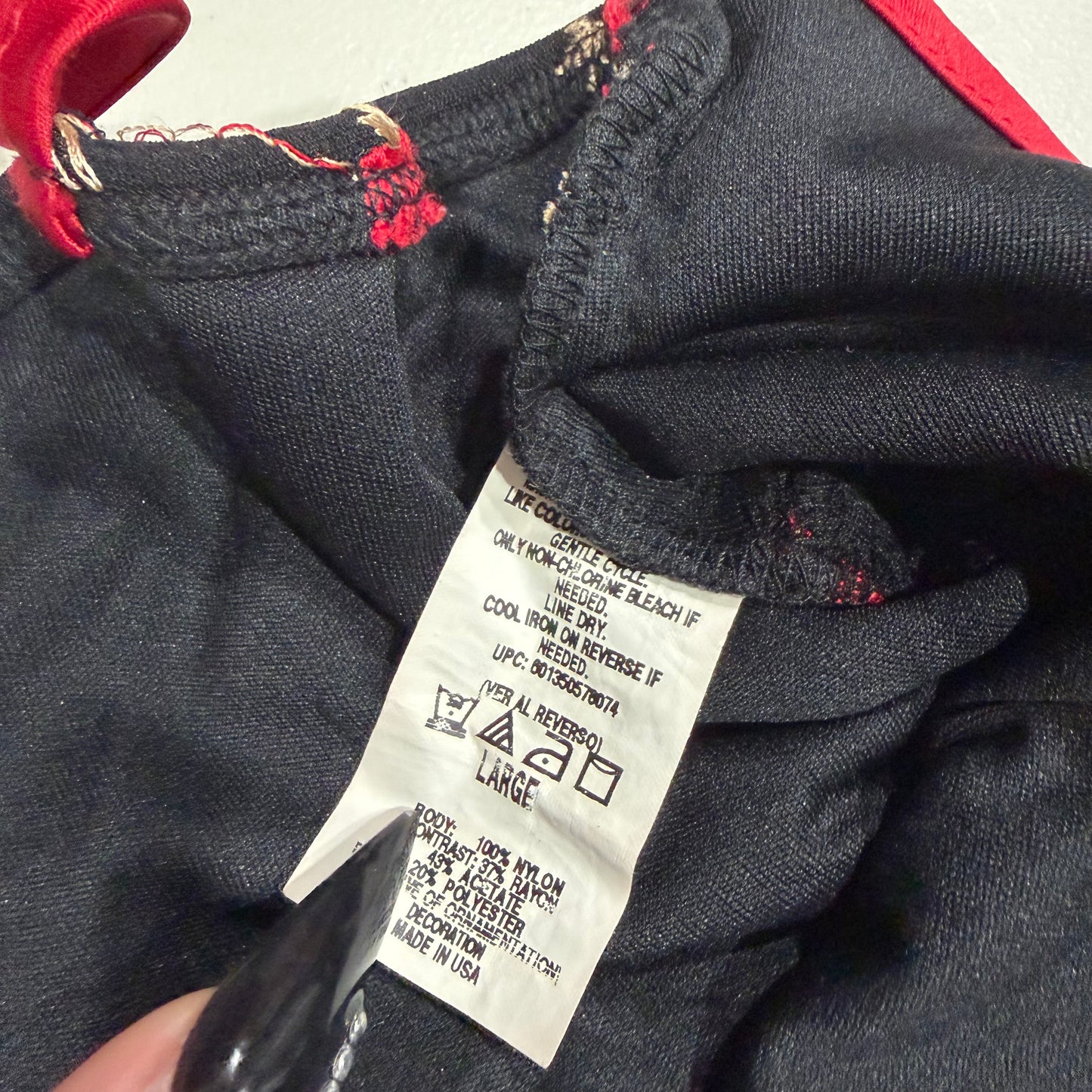 (L) vintage floral babydoll lace trim dress