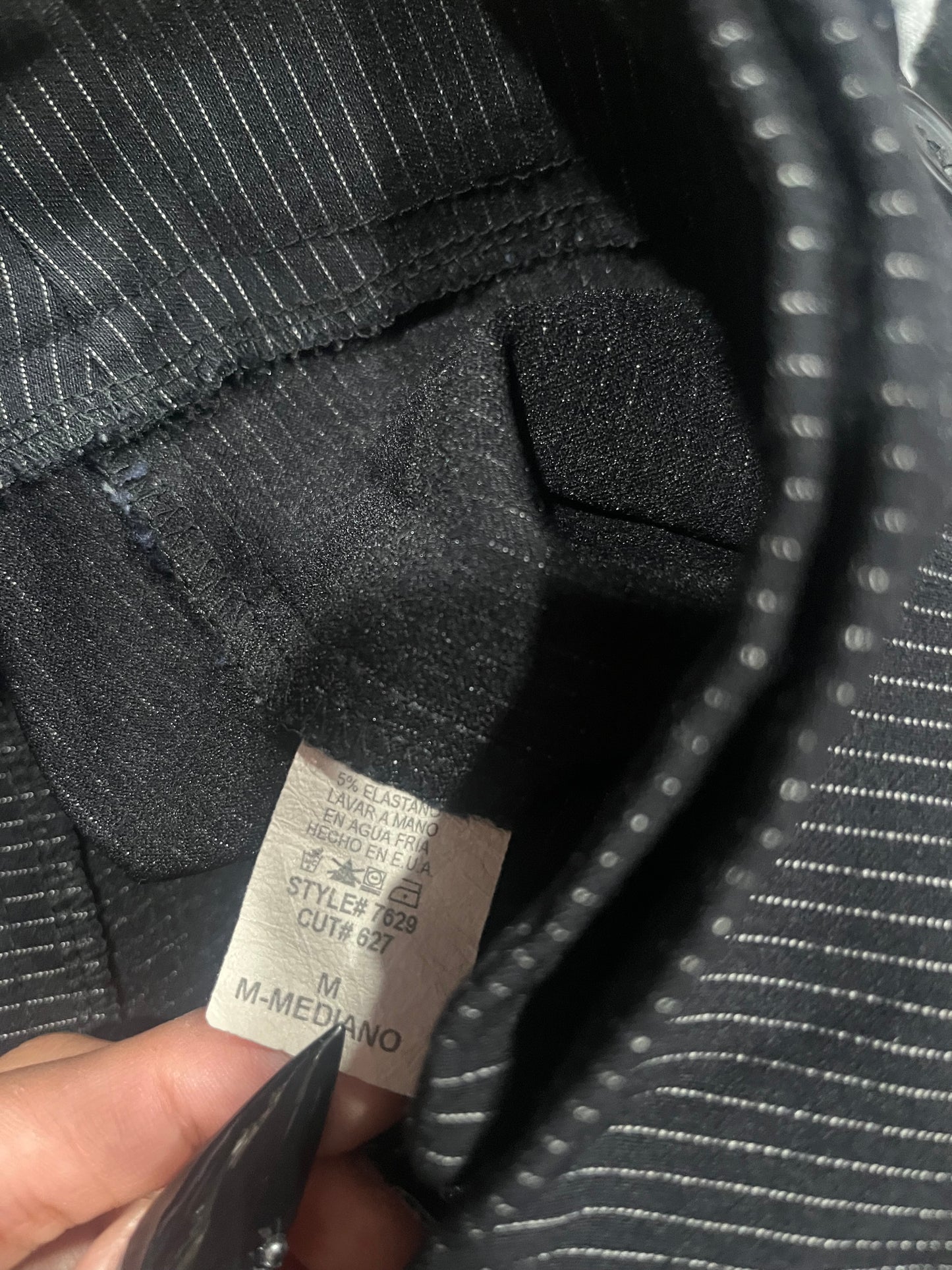 (S) 2000s Pinstripe Button Capris