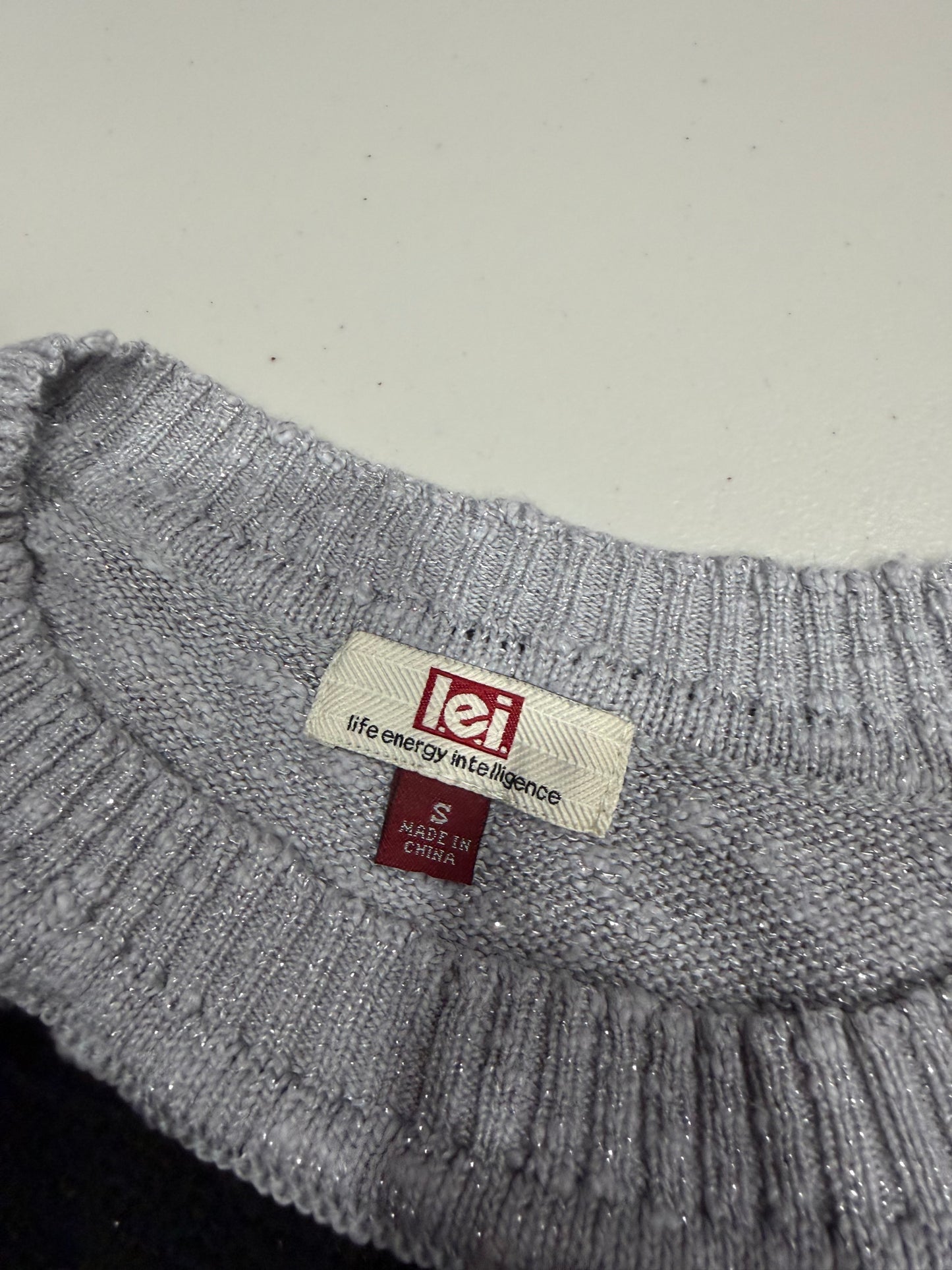 (S) y2k lei striped sweater top