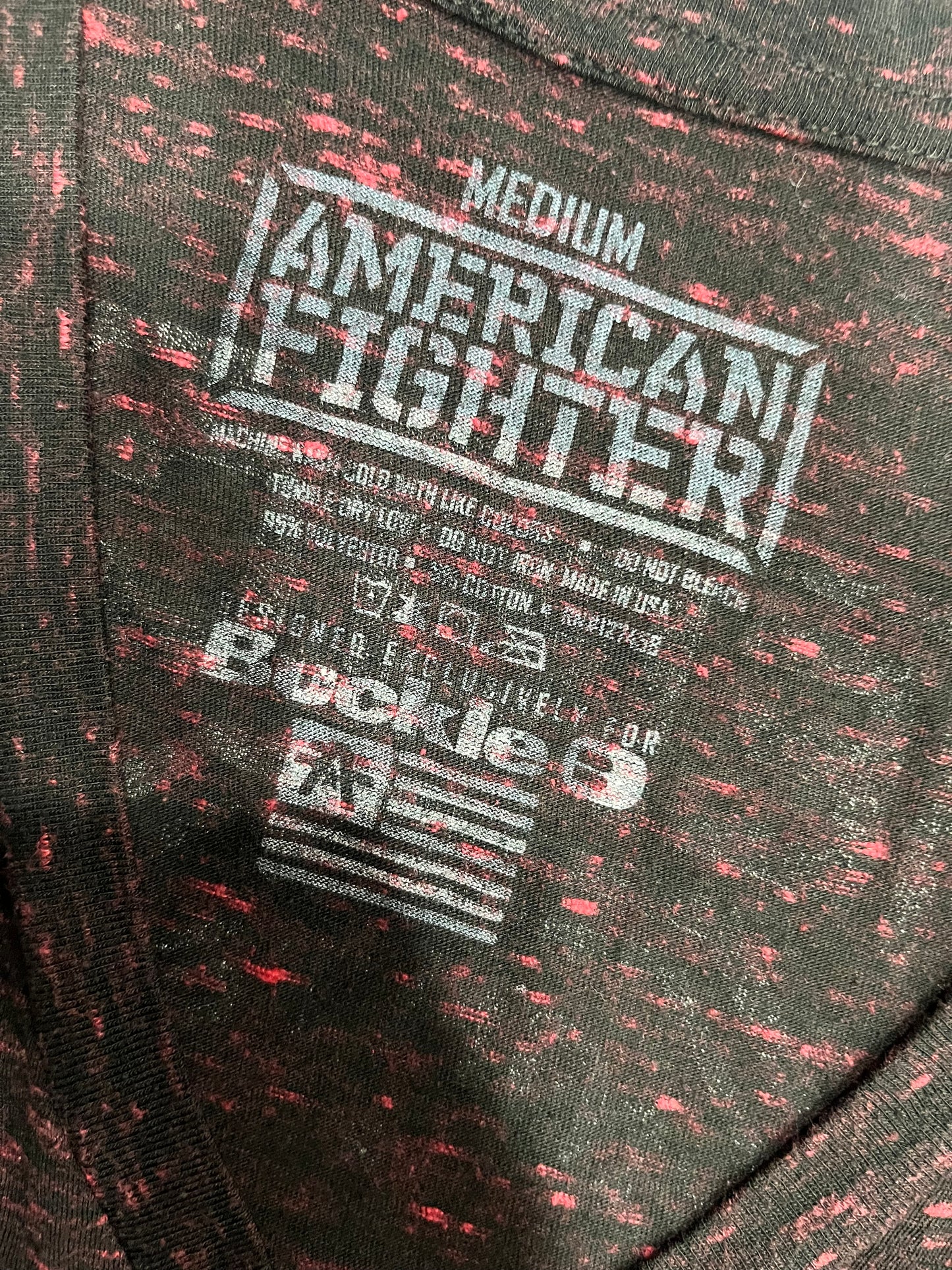 (M/L) American Fighter Pink & Black Mesh Top