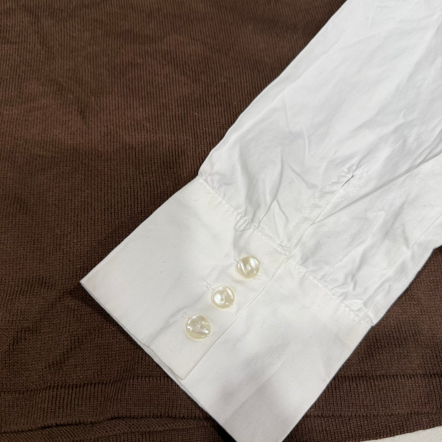 (XS/S) Y2K/ Vintage nwt brown double layered long sleeve