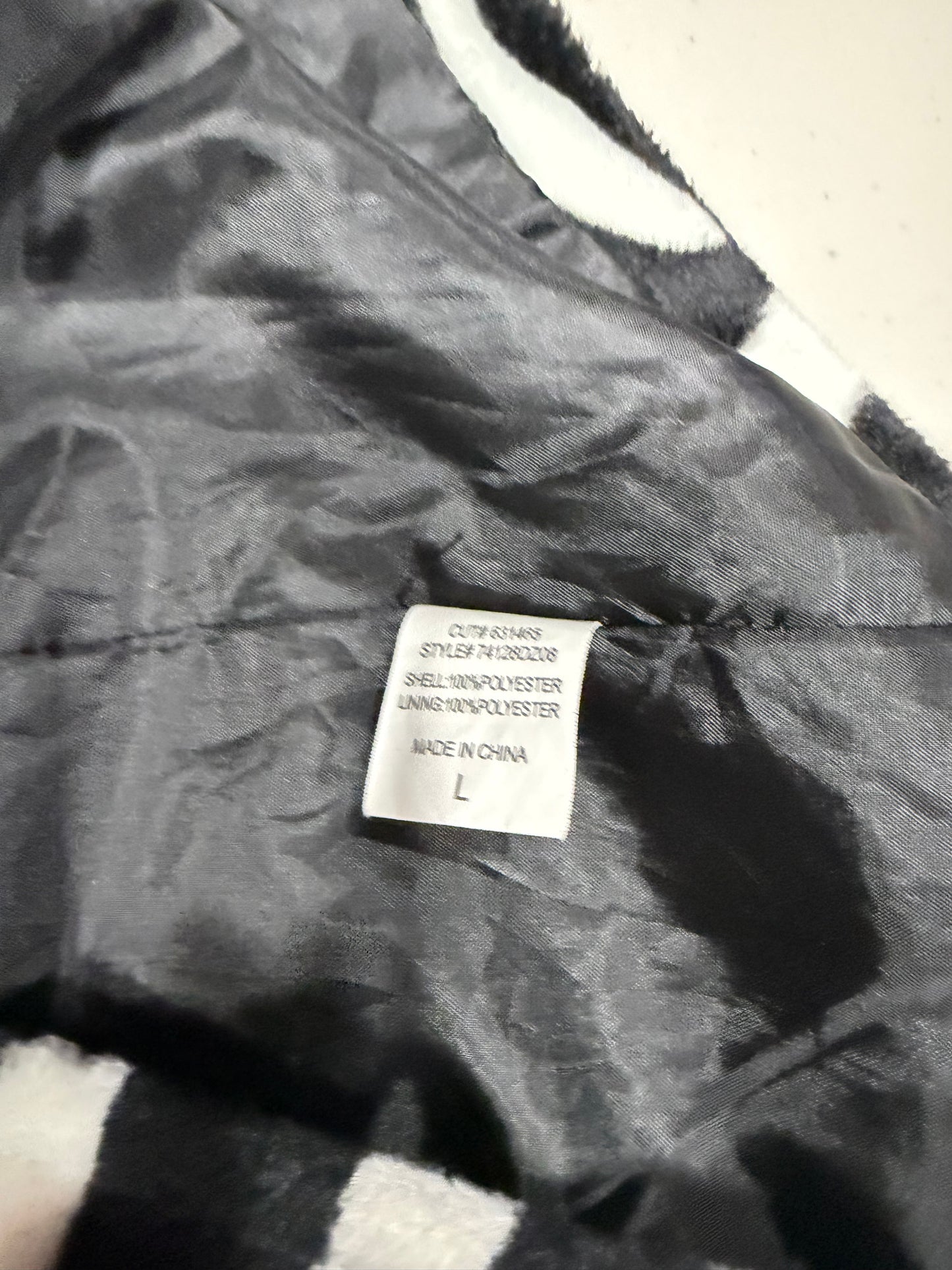 (M/L) vintage y2k heart soul zebra print coat