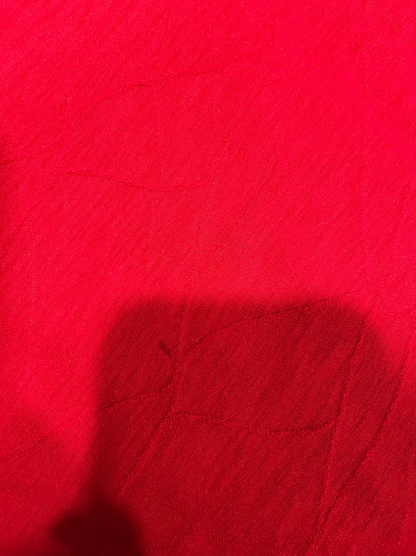 (XS/S) red vintage ruffle trim midi skirt