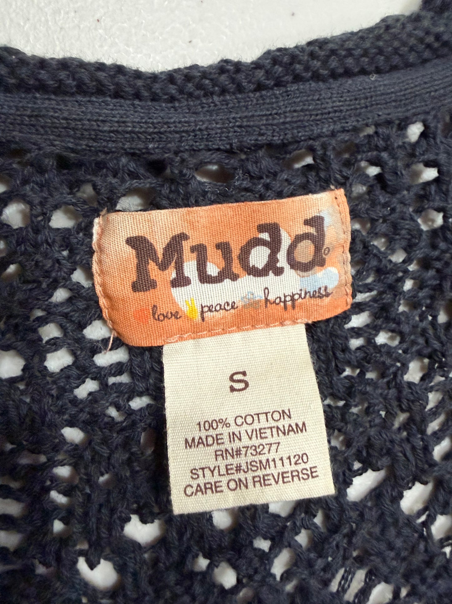 (S) Y2K Mudd Crochet Bolero Cardigan