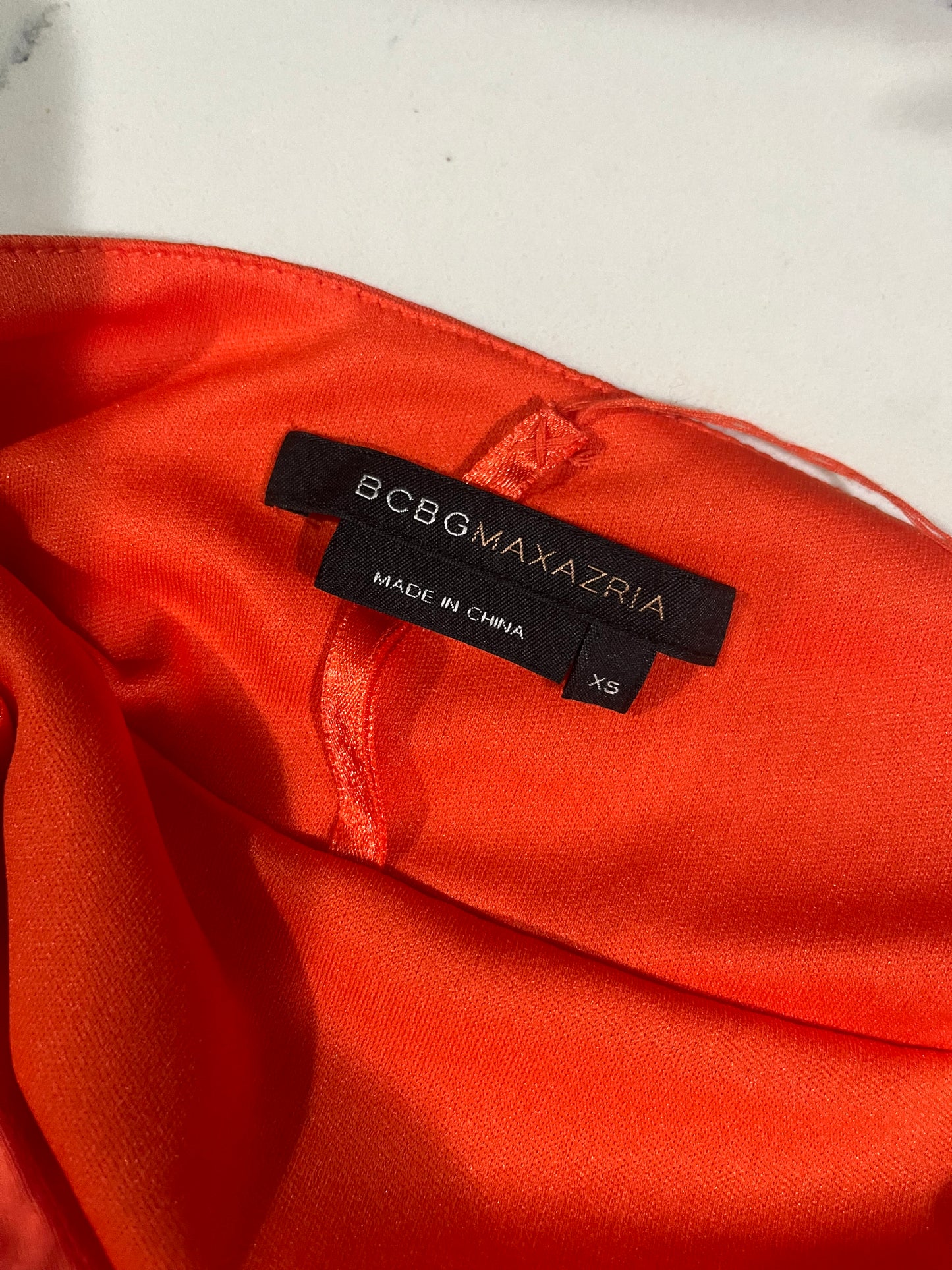 (XS/S) BCBG Orange Ruffled Dress