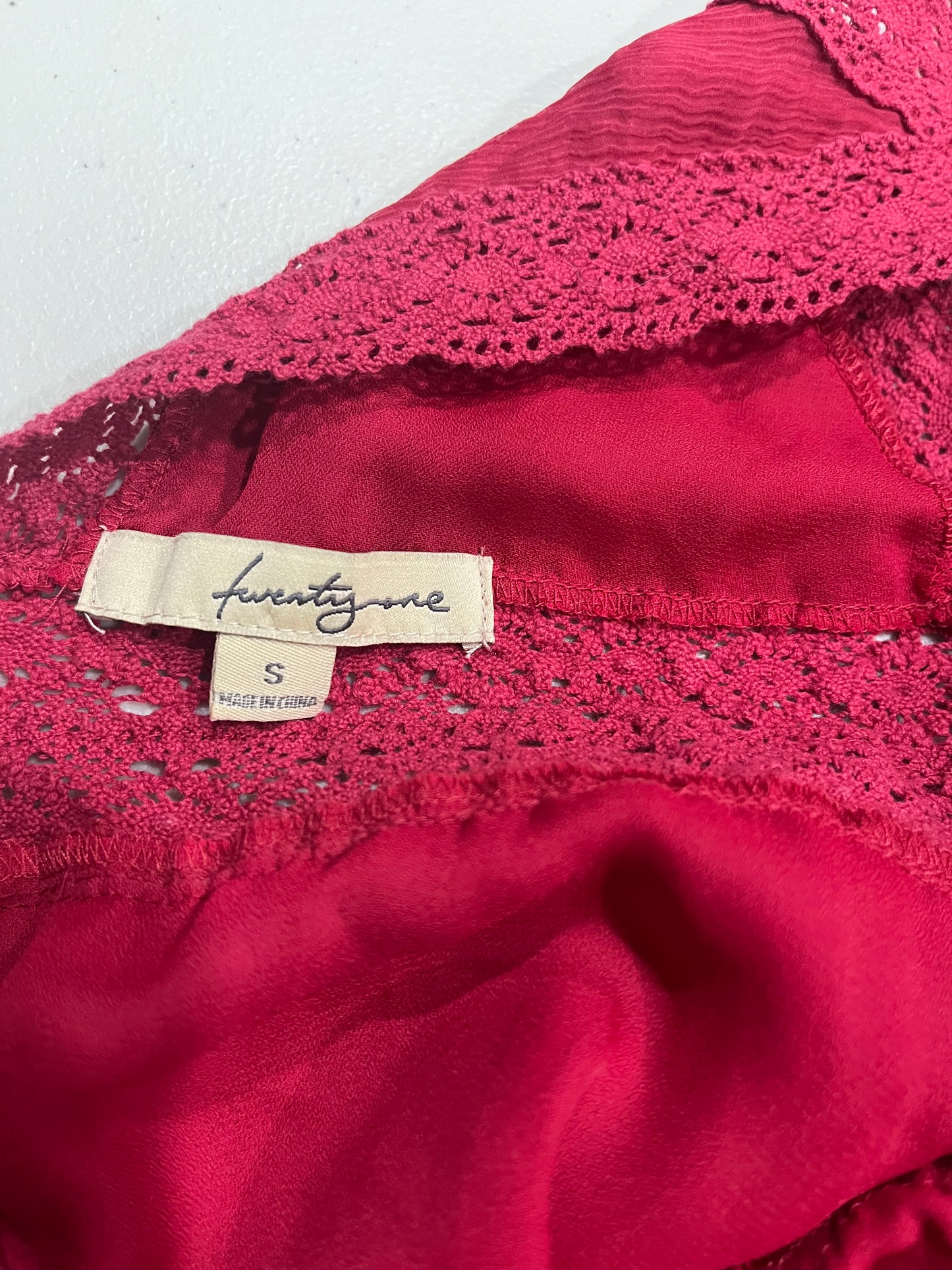 (S) VTG Crochet Trim Babydoll Dress