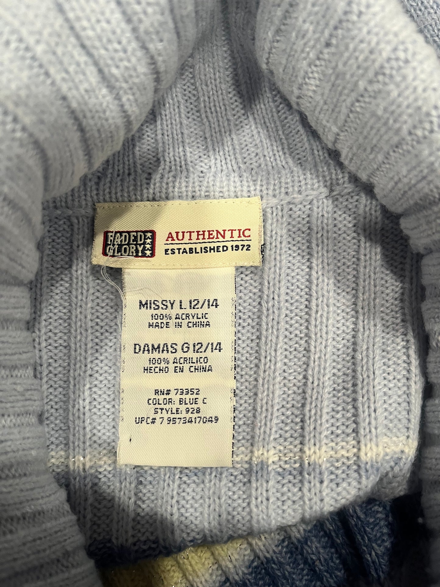 (L) Vintage Knit Turtleneck Longsleeve Top