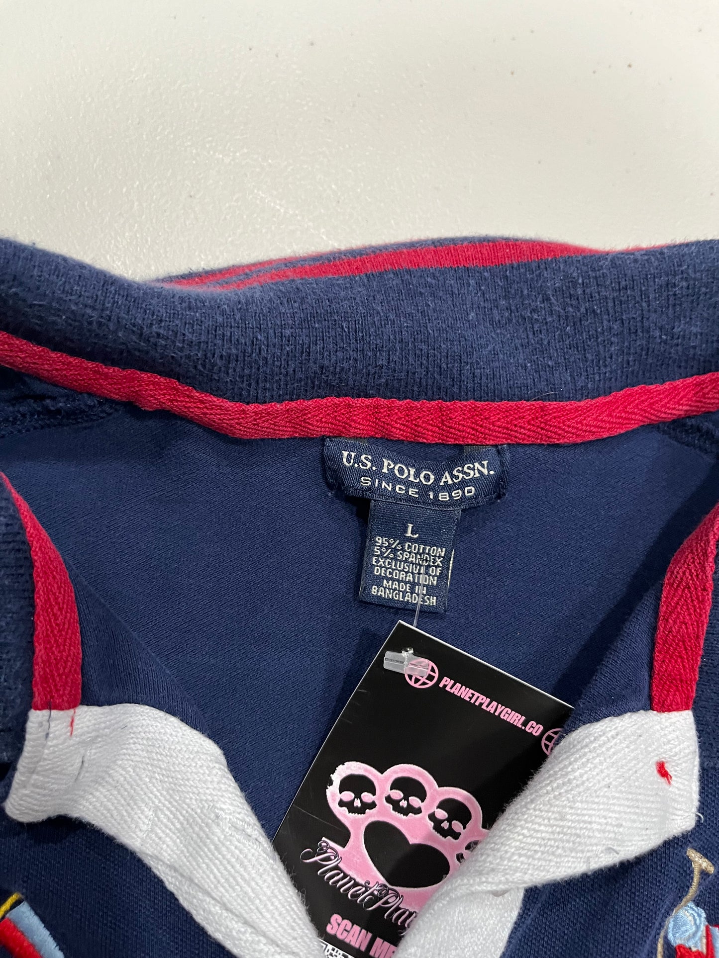 (L) Vintage Polo Embroidered Top