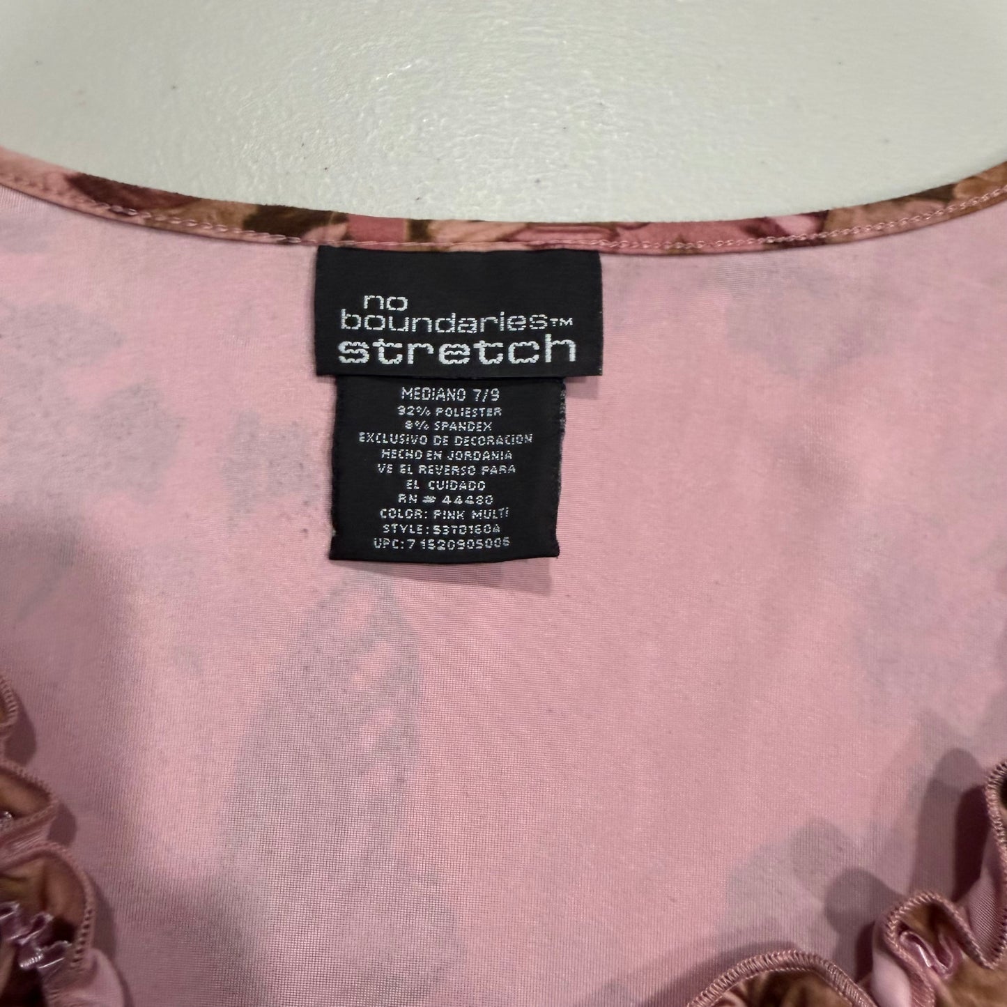 (M) vintage/y2k no boundaries lettuce trim floral bell sleeve top