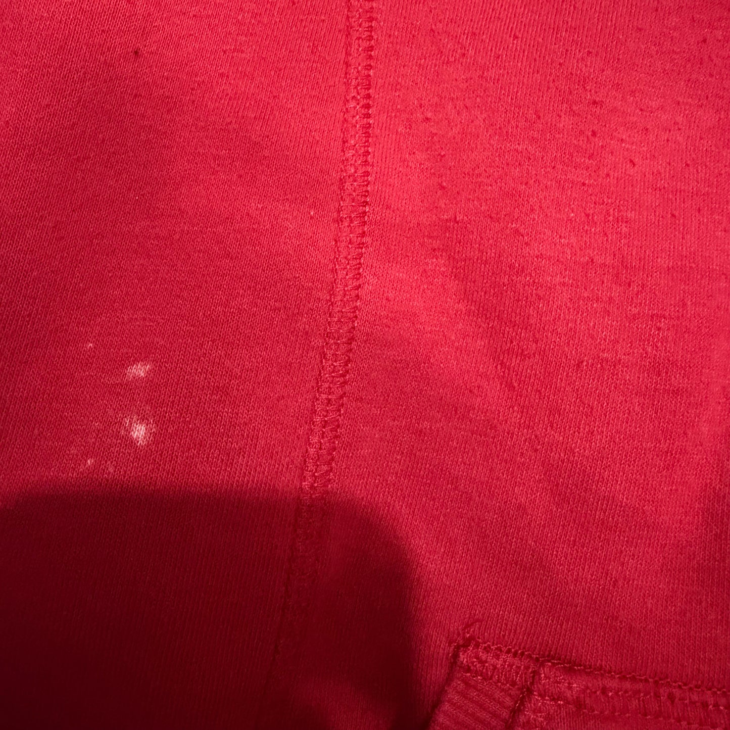 (M) early 2000s guess jeans fur hood red embellished red zip up jacket