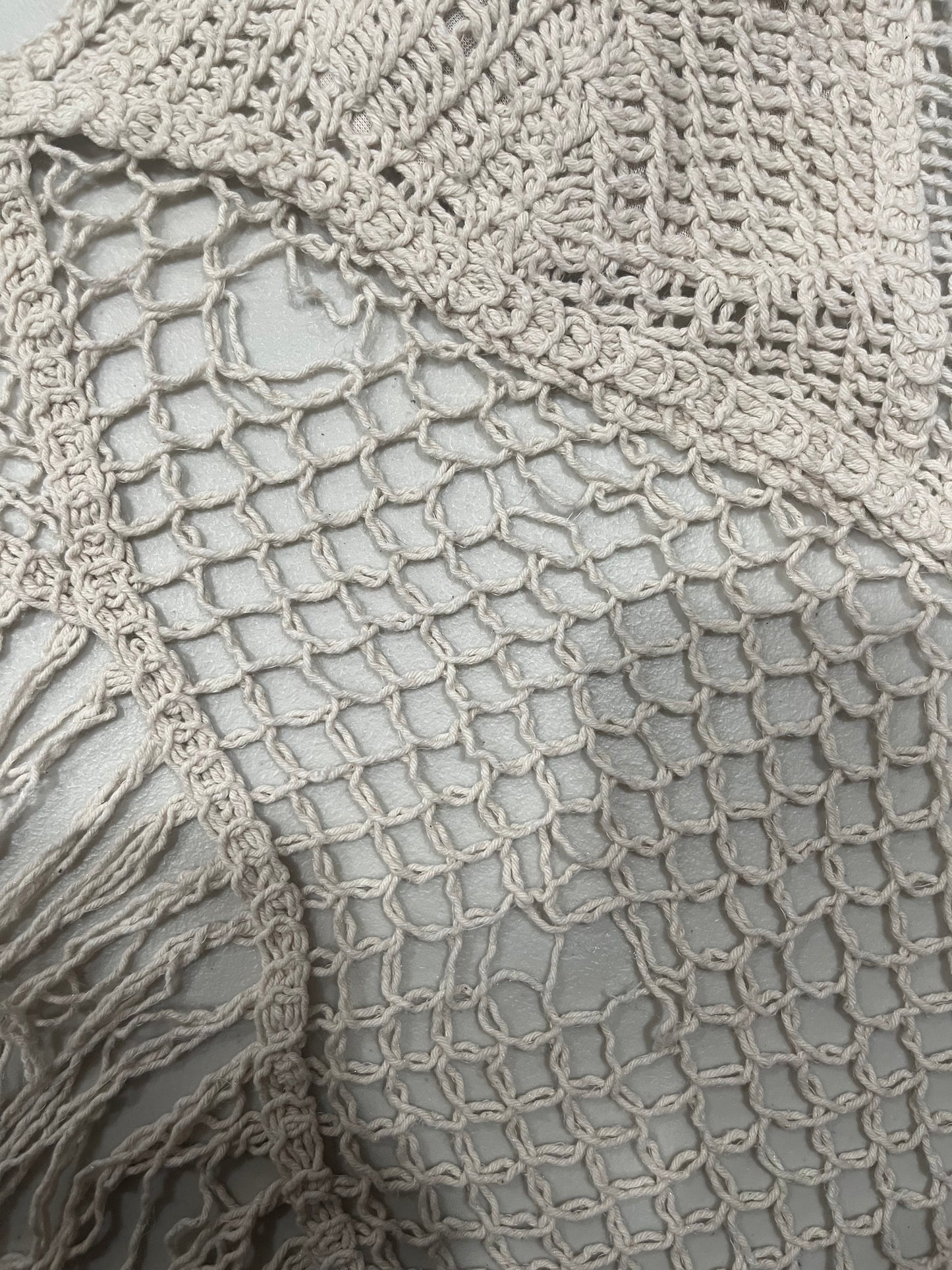 (S/M) Vintage Bohemian Backless Crochet Top