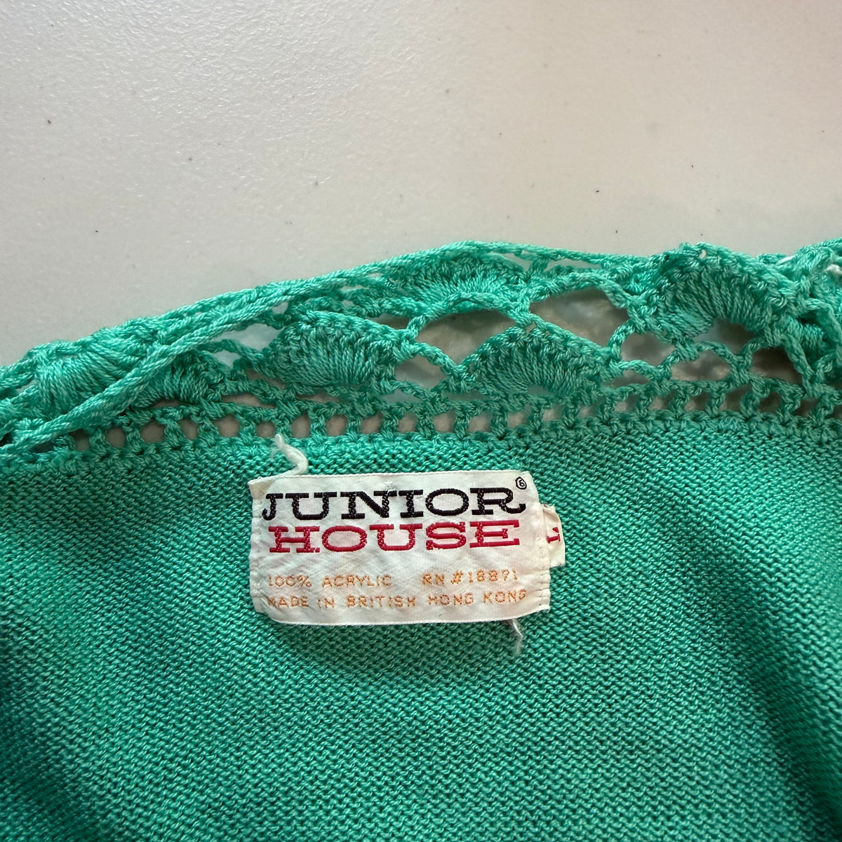 (S) vtg Junior House crochet tank top