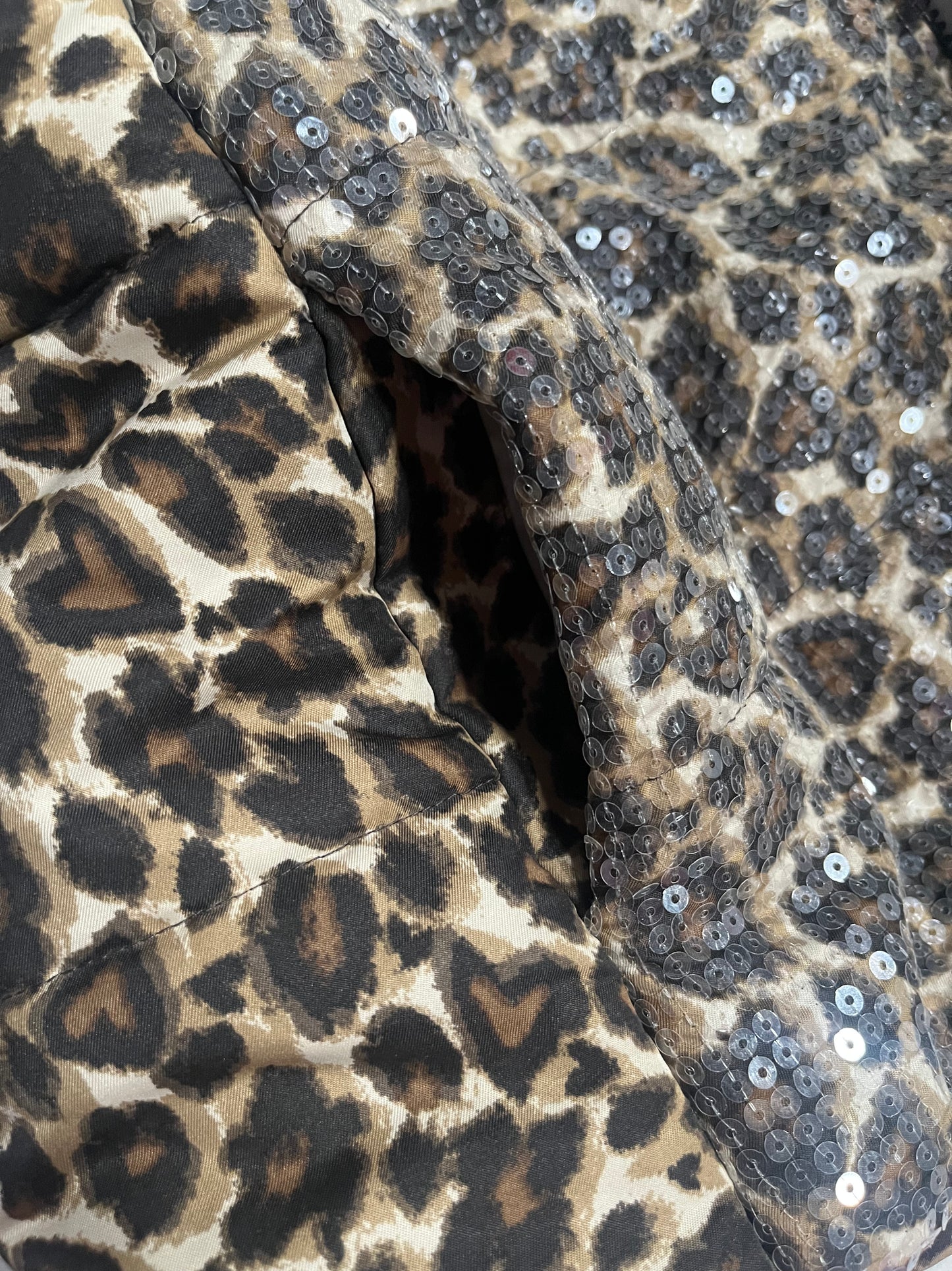 (XS/S) Y2K Leopard Print Fur Hood Puffer Vest