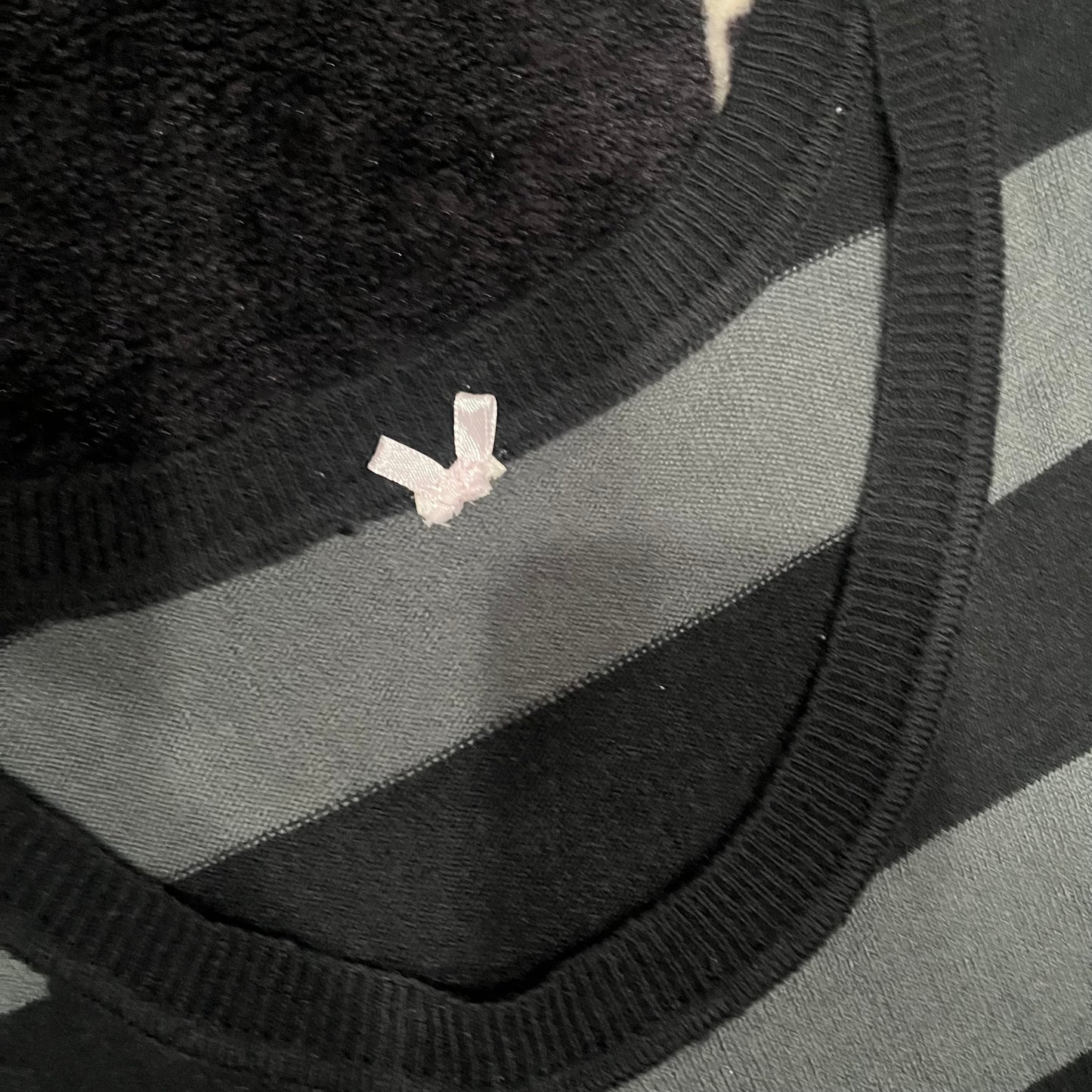 (M/L) Grunge Striped Button Pocket Dress