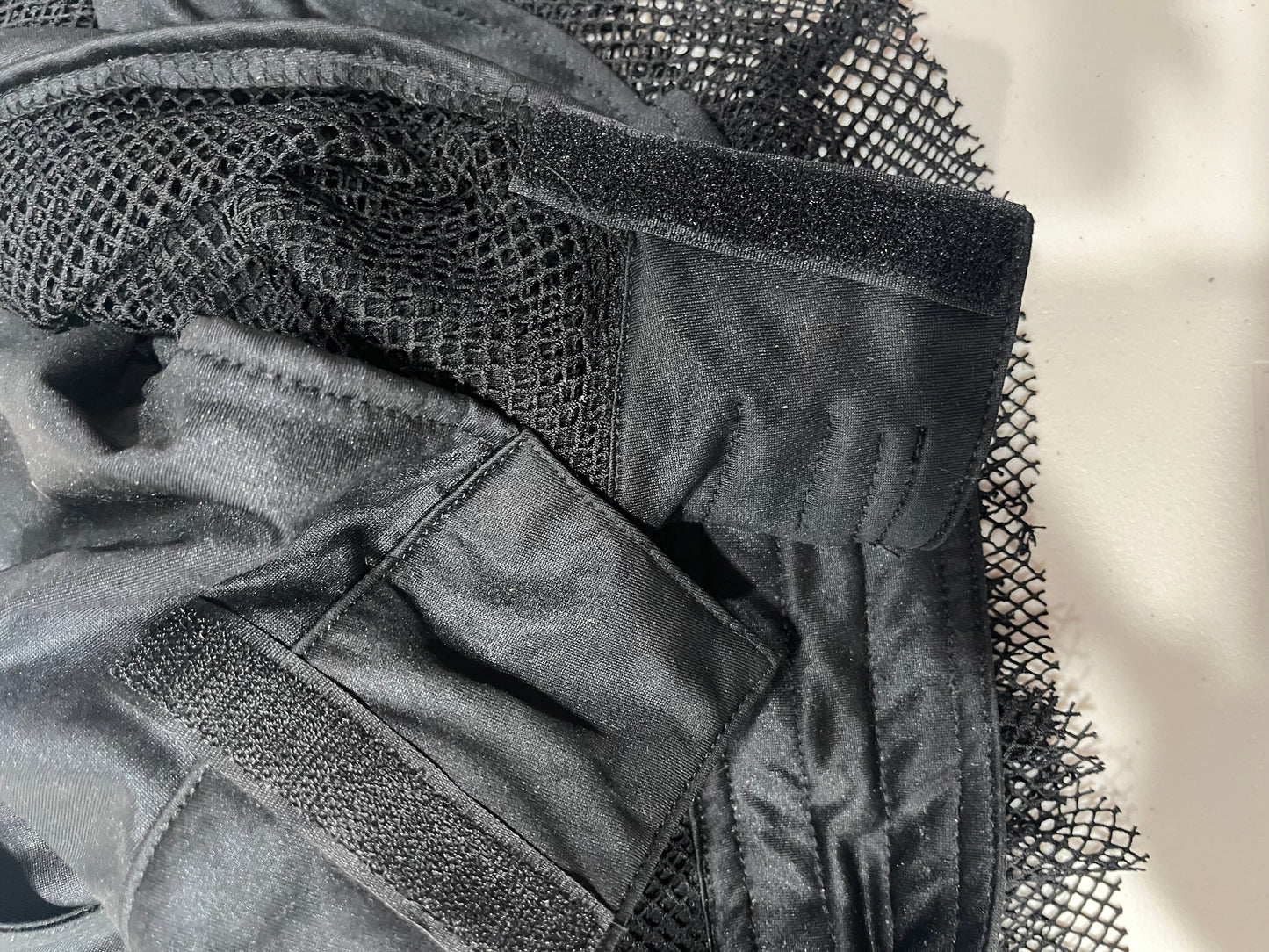 (M)Living Dead Souls gothic studded fishnet metal ring mini skirt