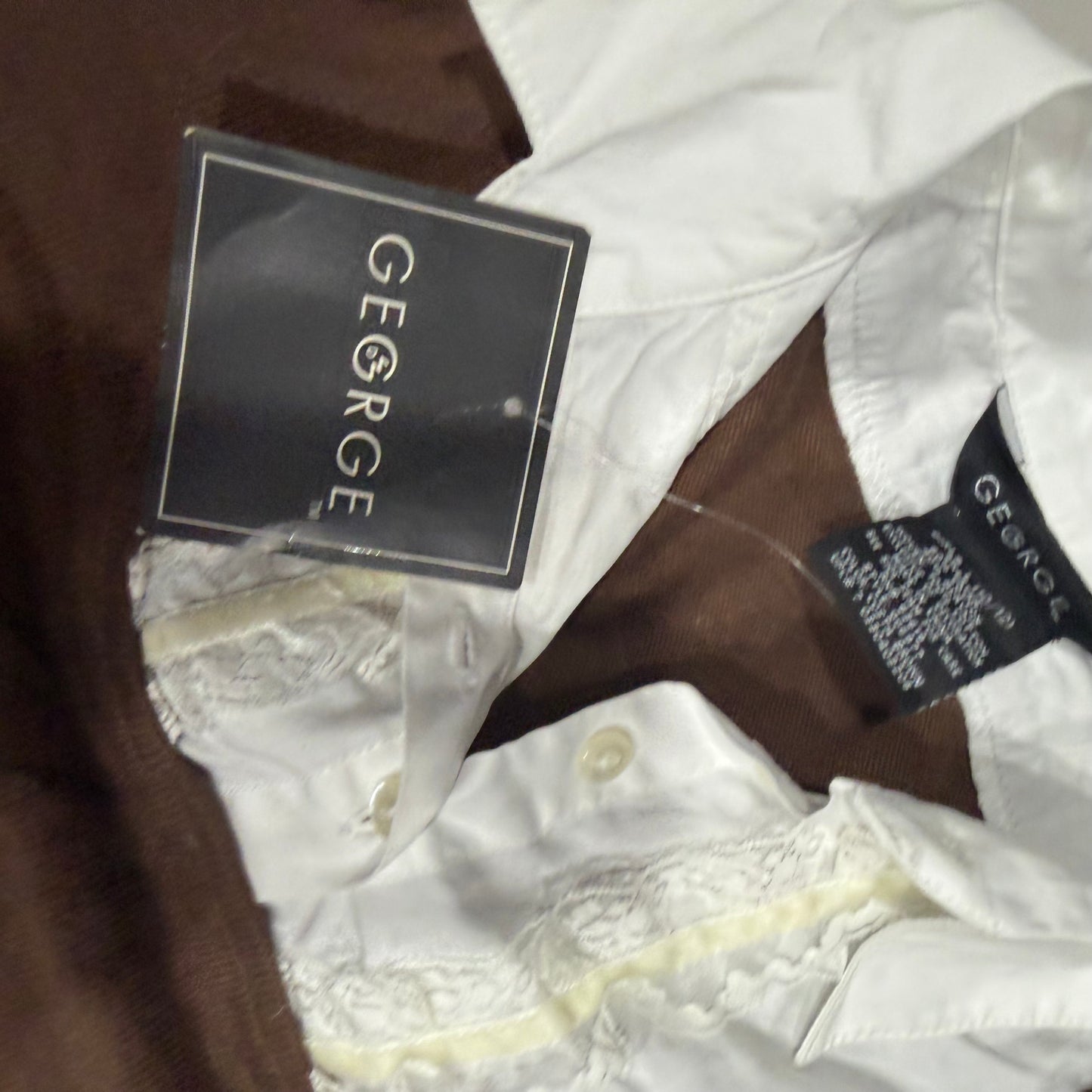 (XS/S) Y2K/ Vintage nwt brown double layered long sleeve