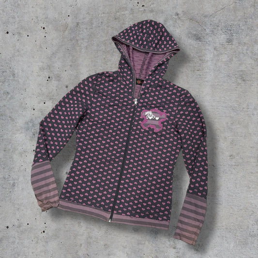 (S/M) vintage/y2k true love skull & heart jacket