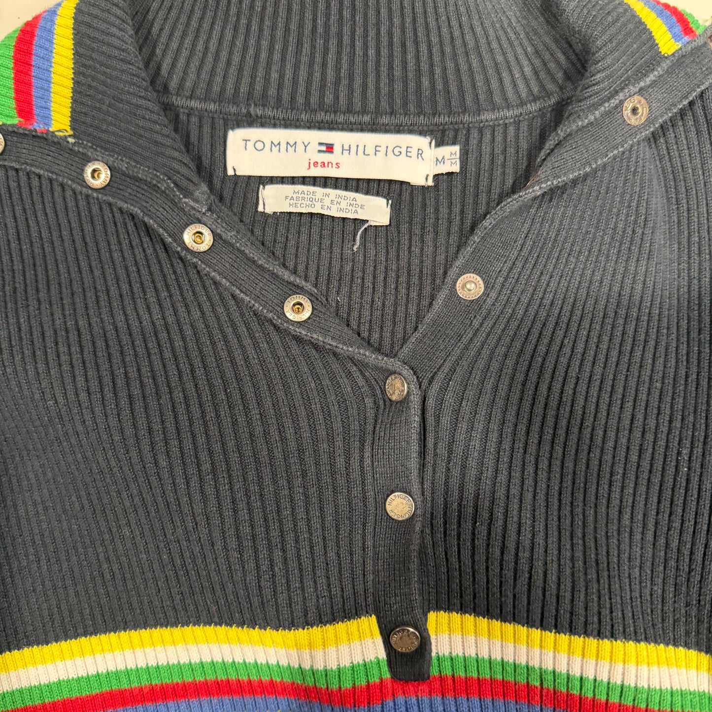 (M) vintage tommy hilfiger striped knit long sleeve