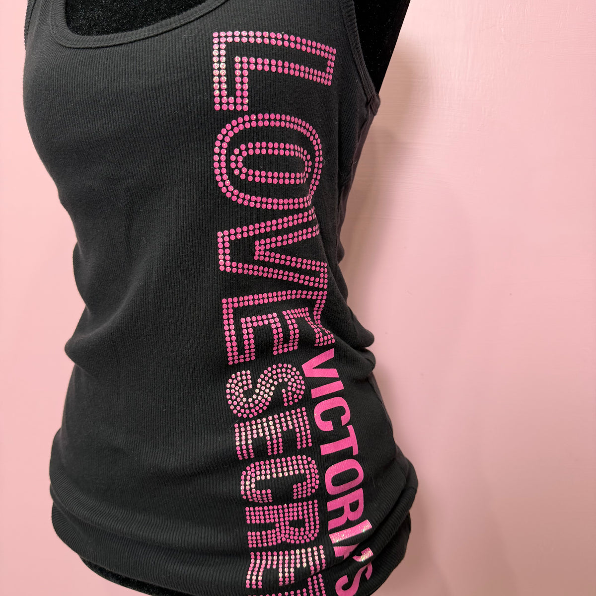(M) 2000s victoria secret pink & black tank