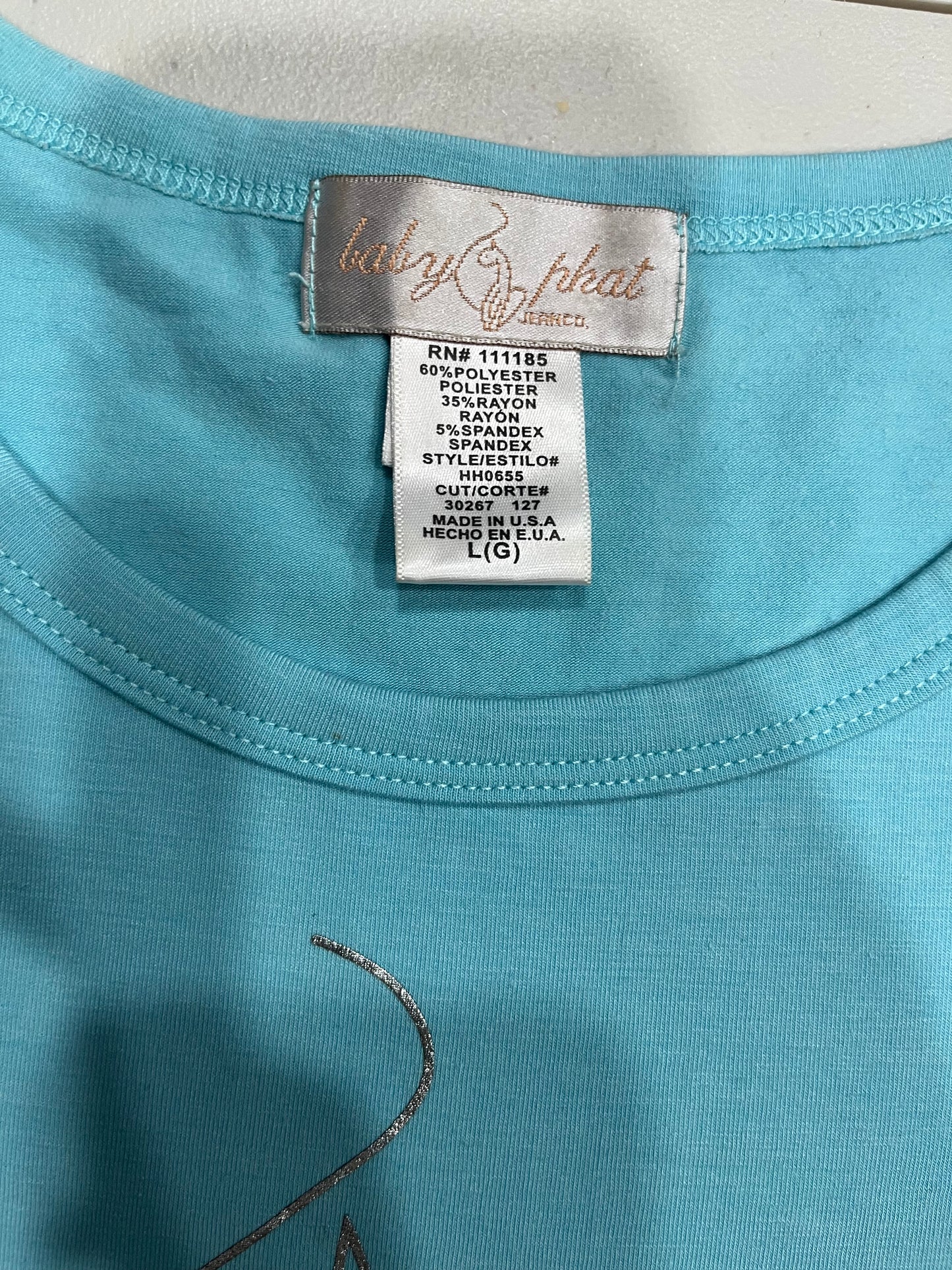 (M/L) 2000s Baby Phat Silver & Blue Baby Tee