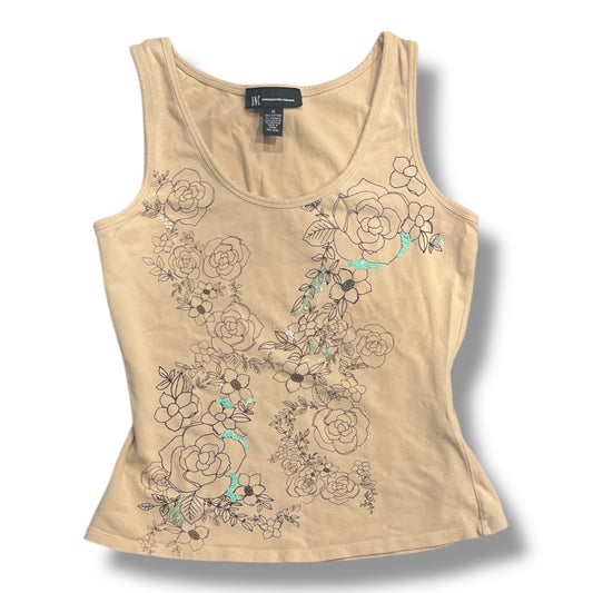 (M) Vintage Floral Sequin Detailed Tank