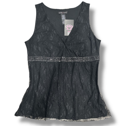 (M) 2000s Lace Sequin Trim Tank