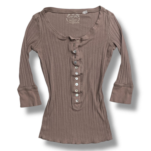(S/M) 2000s energie button up brown top