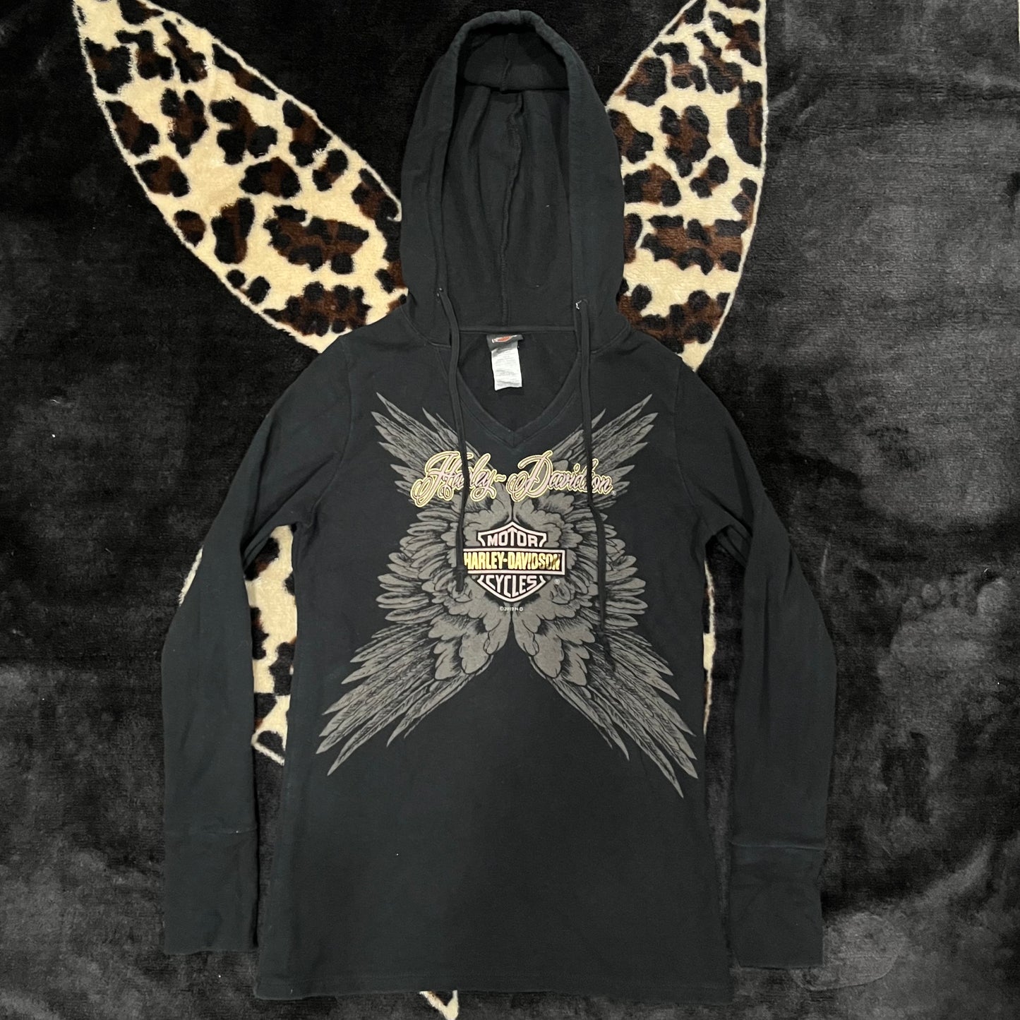 (XS/S) Y2K Harley Davidson Wing Hoodie