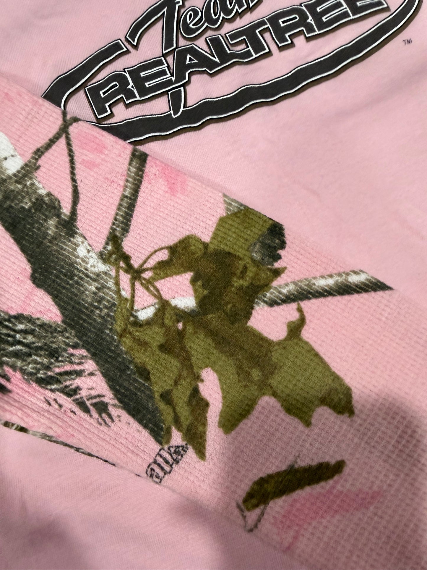 (L) pink camo real tree thermal long sleeve