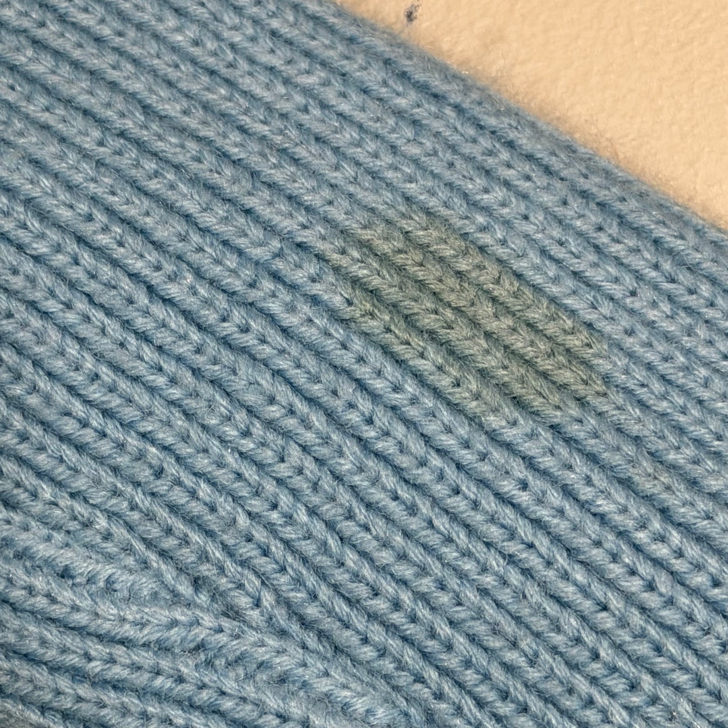 (S) vintage varsity embroidered striped baby blue knit jacket