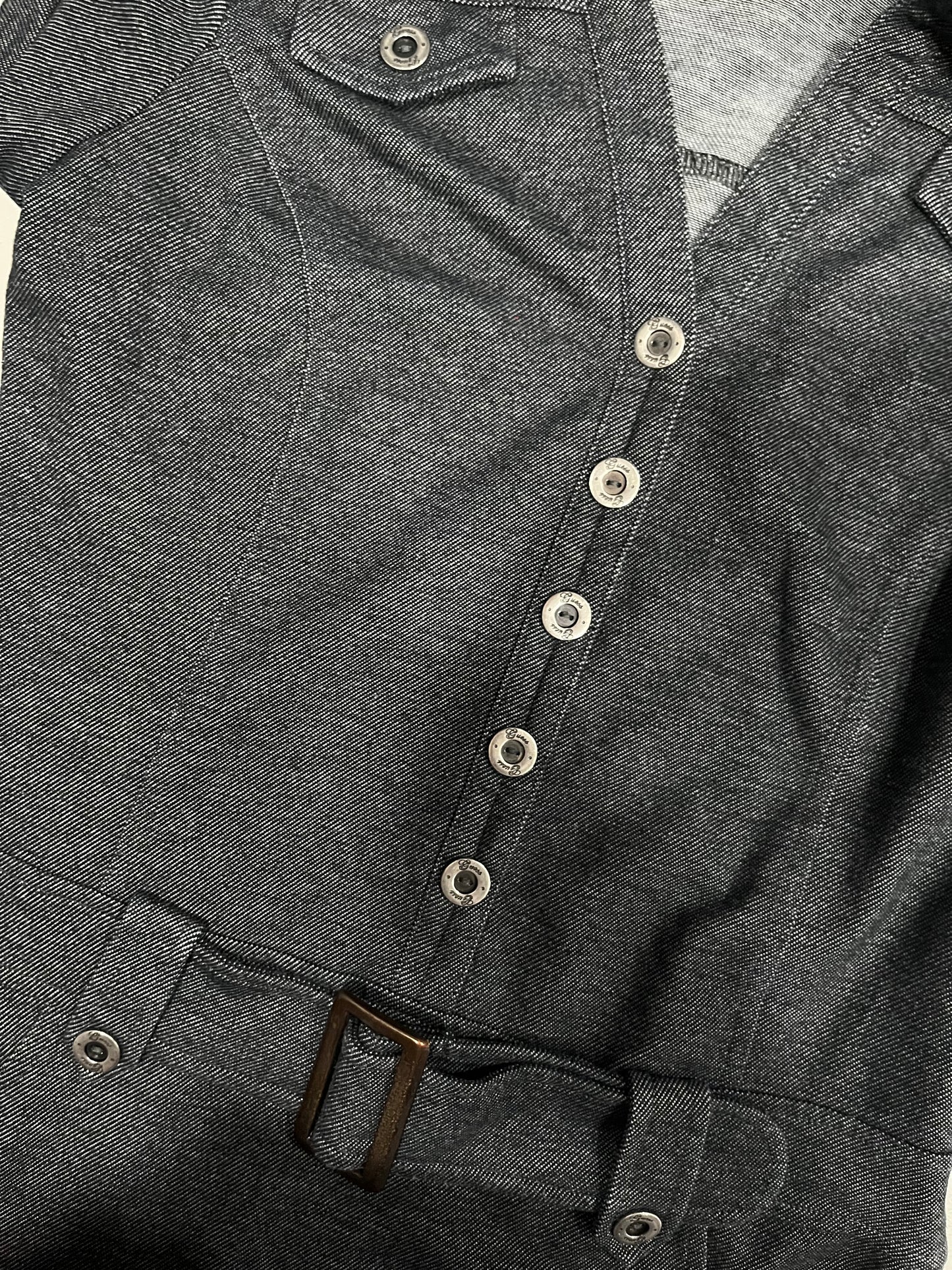 (M/L) Vintage Guess Belt Detail Grey Dress