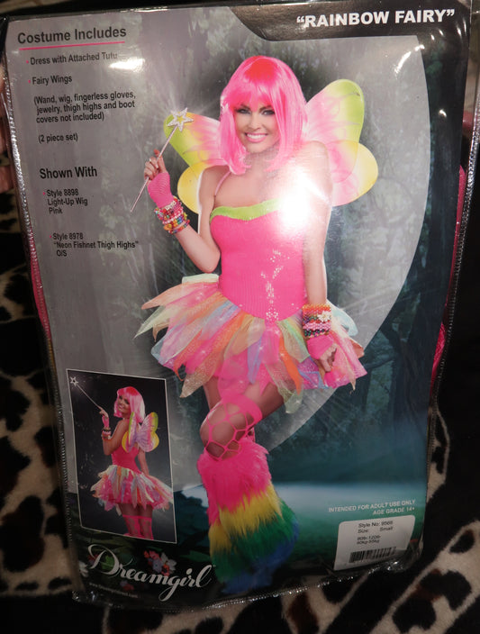 (S) NWT DREAMGIRL RAINBOW FAIRY COSTUME