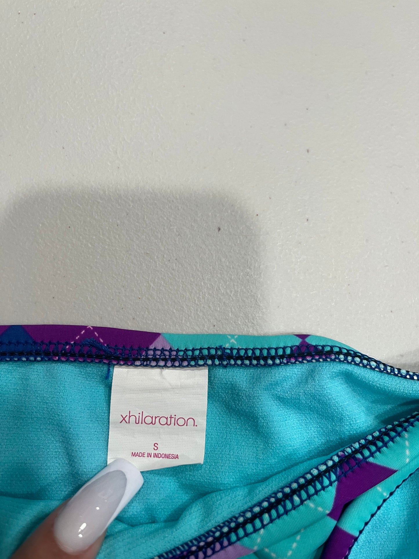 (S) Y2K Argyle Polka Dot Bikini Bottom