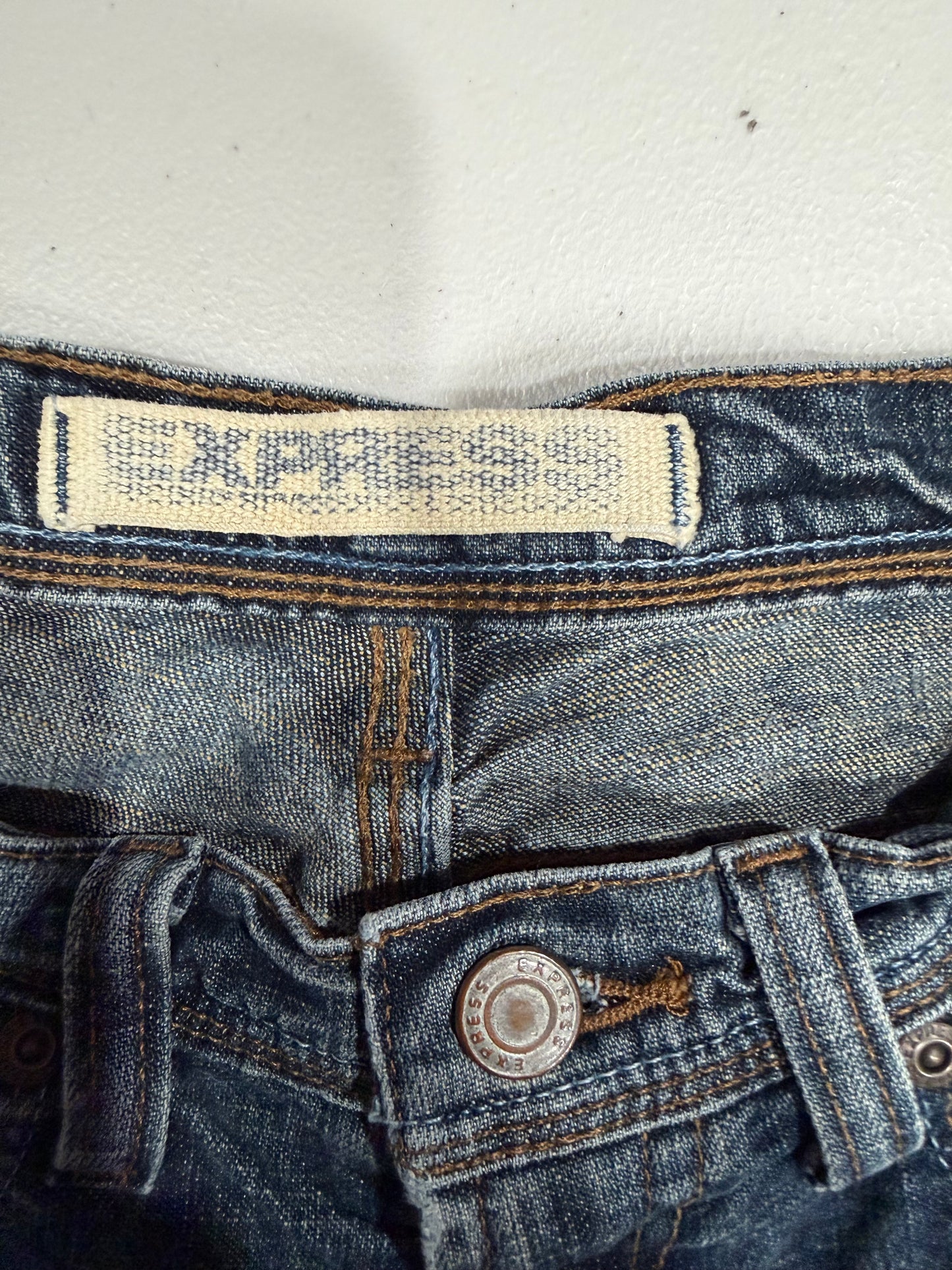 (27”) vintage express flared denim jeans