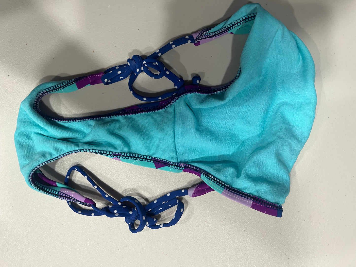 (S) Y2K Argyle Polka Dot Bikini Bottom