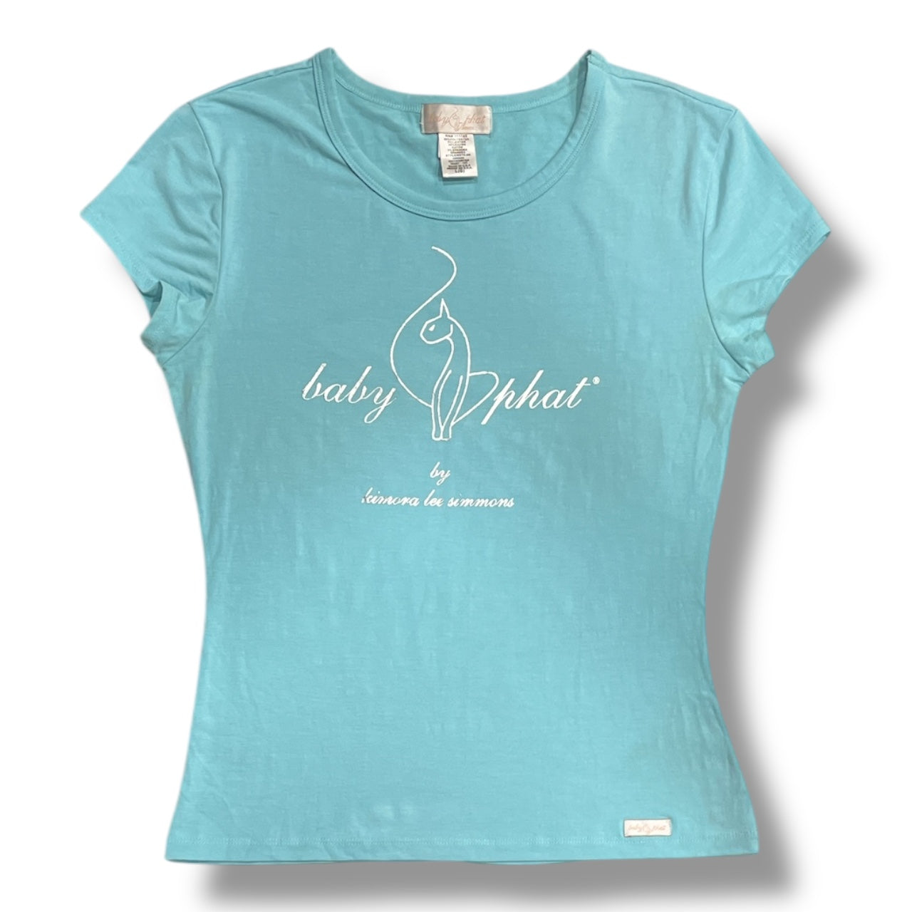(M/L) 2000s Baby Phat Silver & Blue Baby Tee