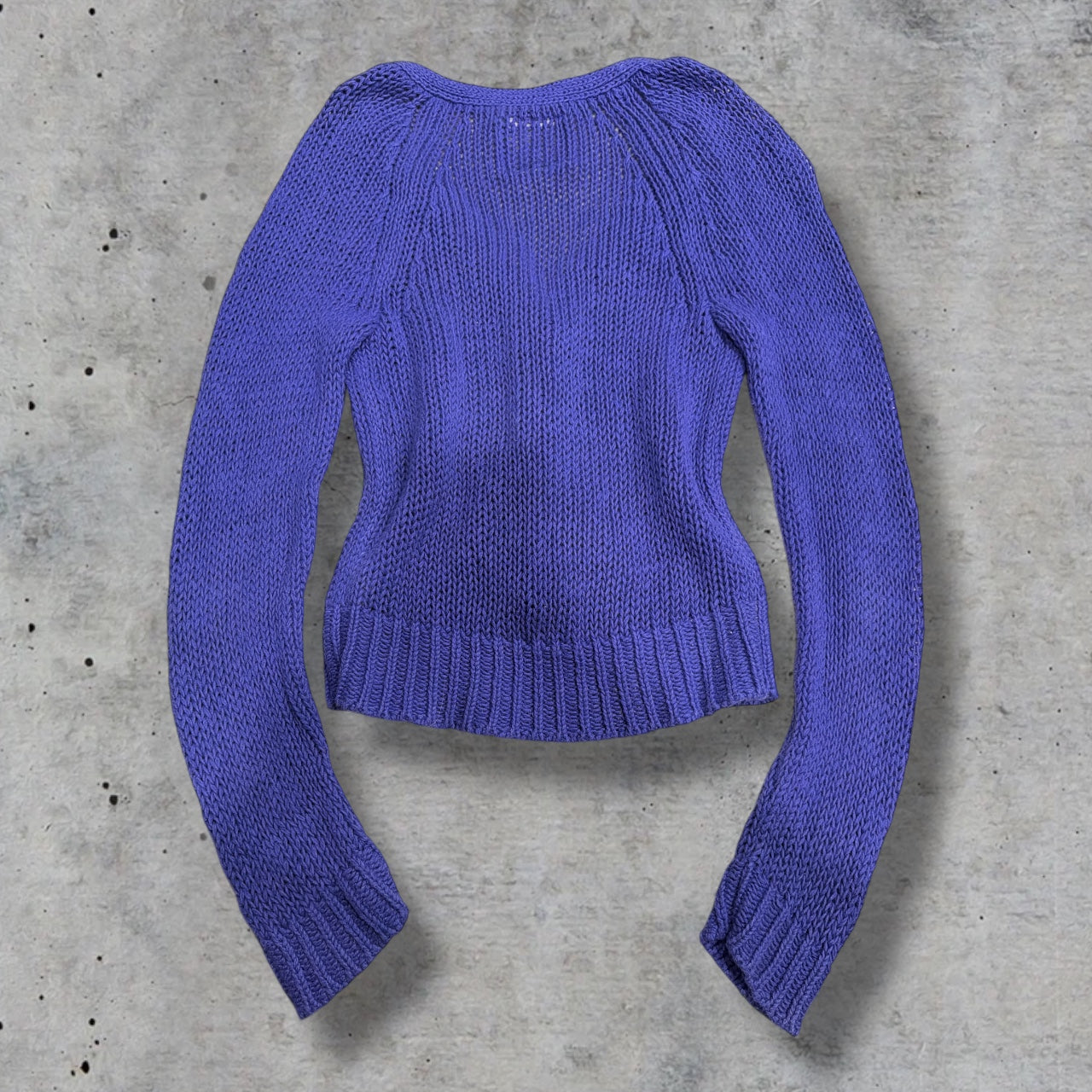 (M) 2000s american eagle purple button cardigan