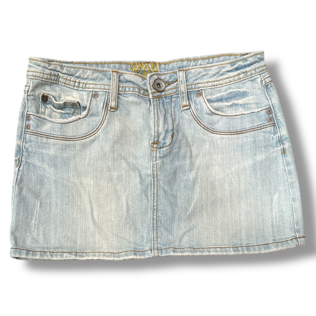 (29”) 2000s Light Wash Denim Mini Skirt