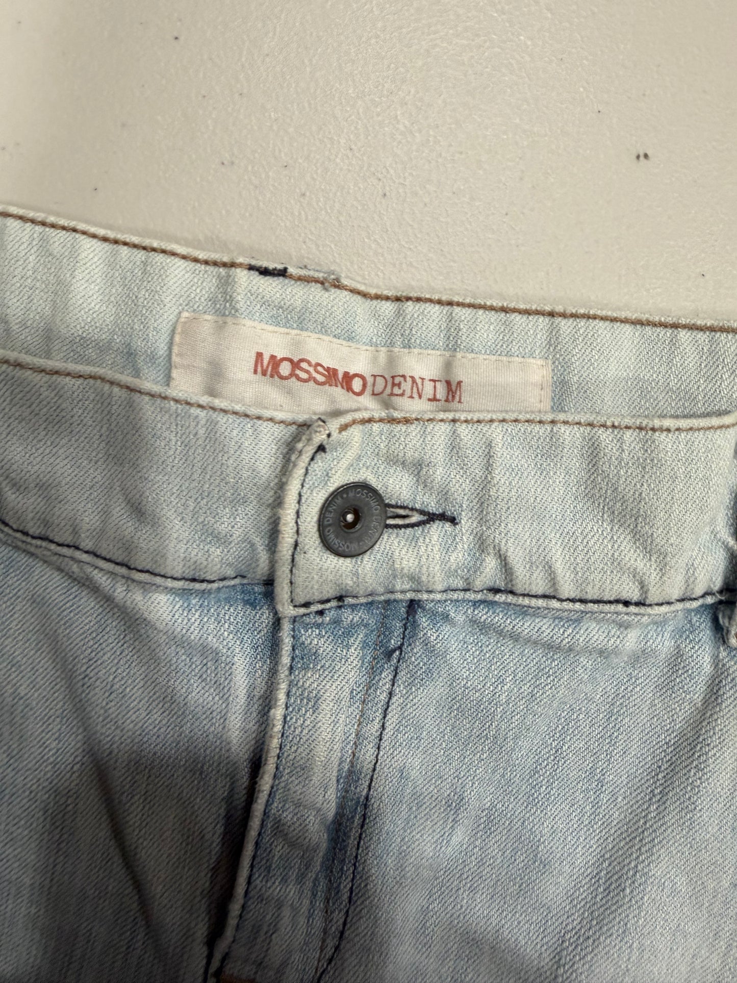 (36”) early 2000s mossimo heart patch denim mini skirt