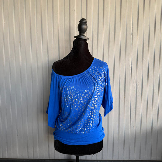 (S) y2k off the shoulder cheetah print top