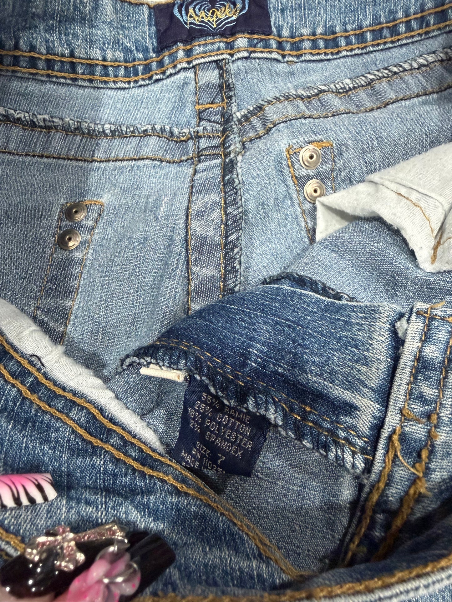 (28”) 2000s Angels Embroidered Denim Jeans