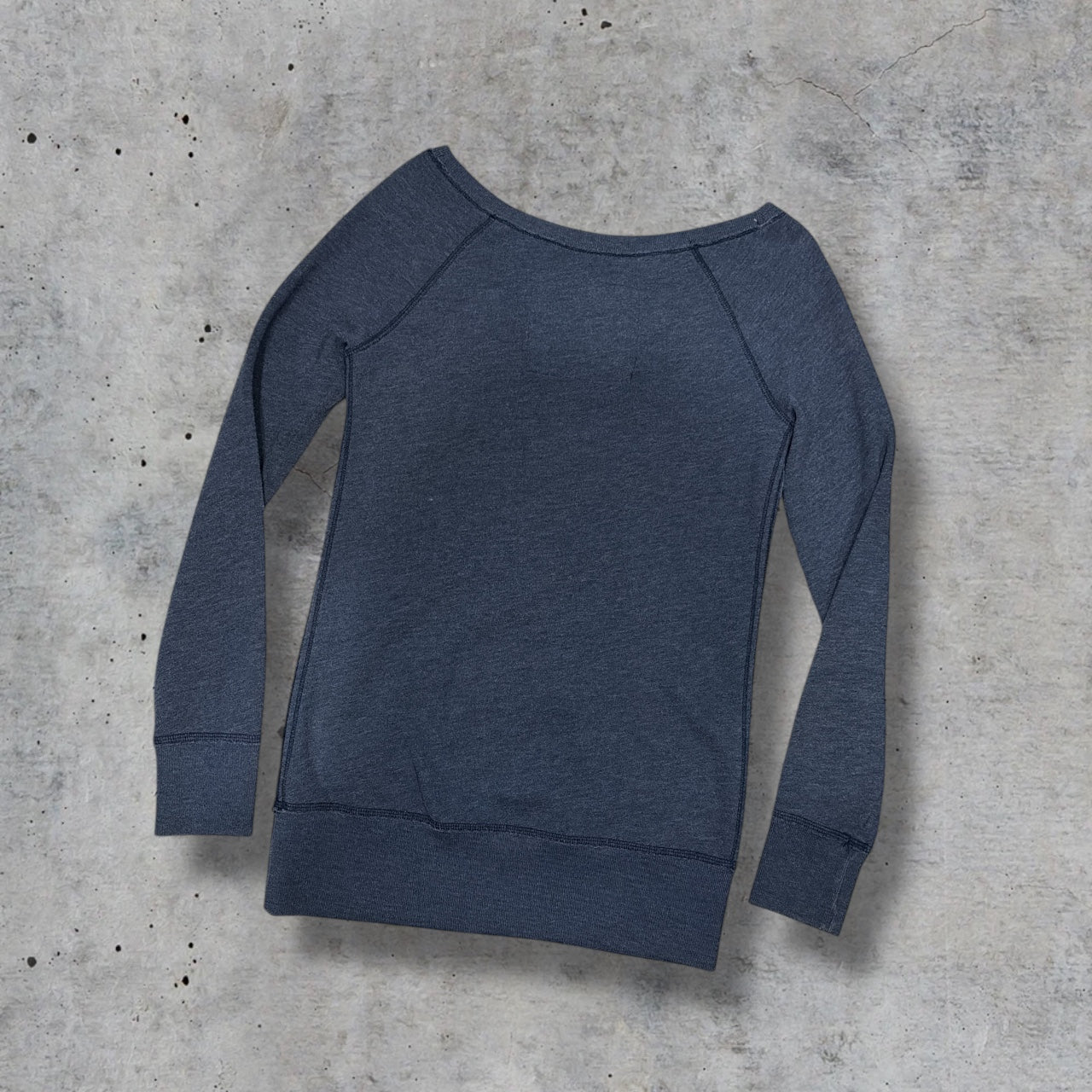 (S/M) early 2000s hollister off the shoulder blue long sleeve