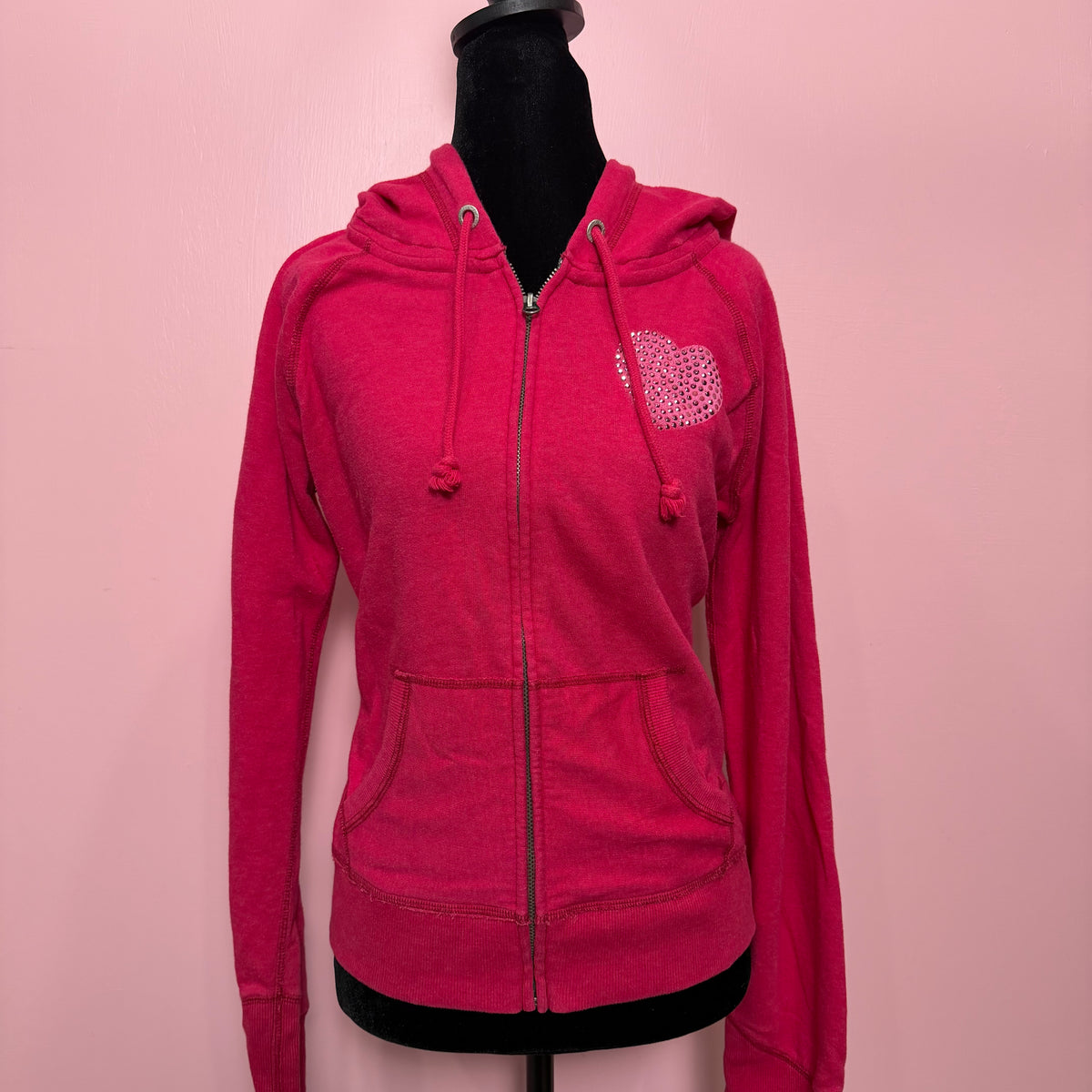 (M/L) “LOVE PINK” 2000s Pink by VS embellished jacket