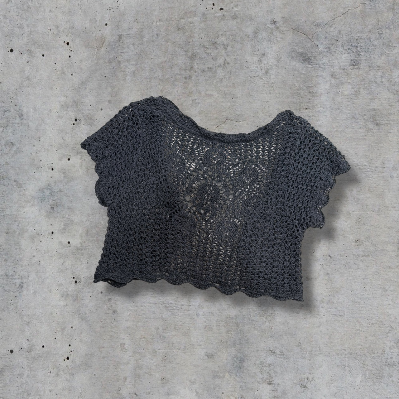 (S) Y2K Mudd Crochet Bolero Cardigan