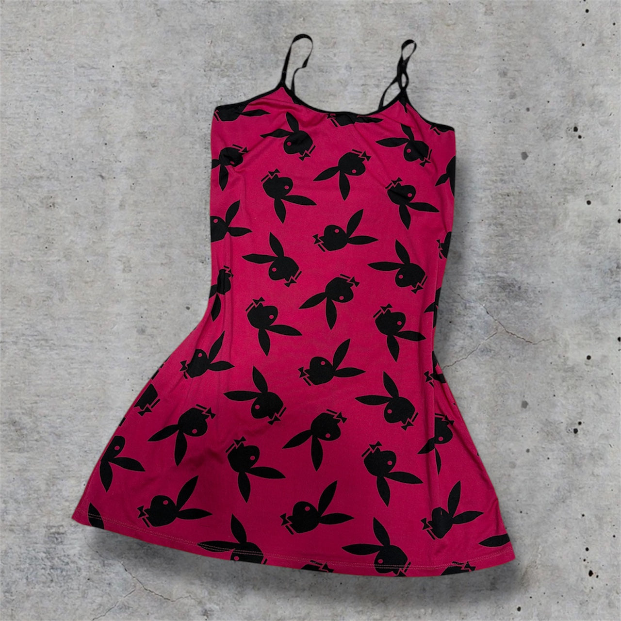 (M/L) 2000s pink playboy intimates slip dress