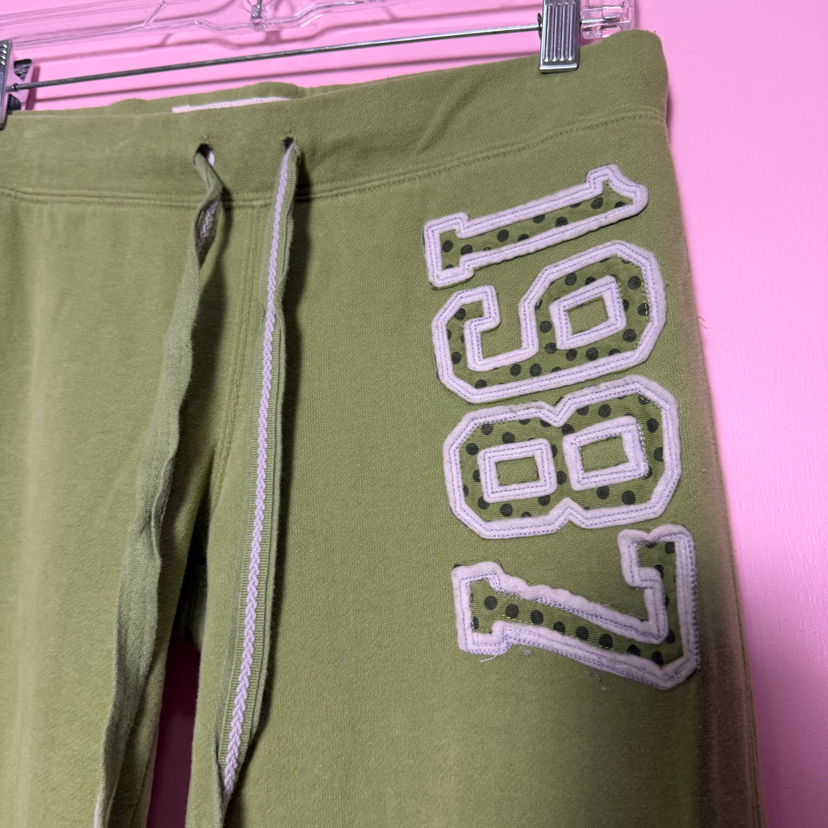 (S) Y2K Aeropostale polka dot green sweatpants